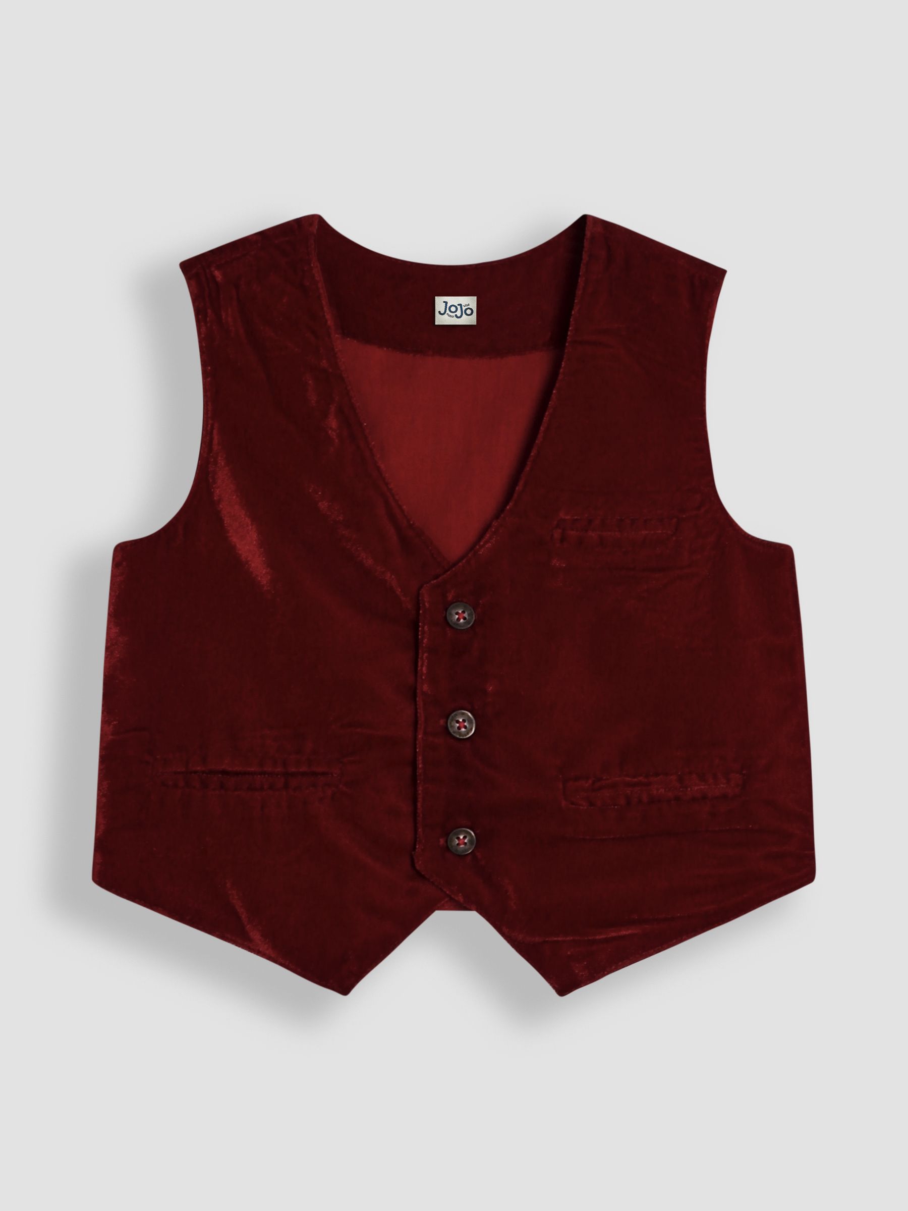 Burgundy Velvet Waistcoat Shirt and Trousers Set
