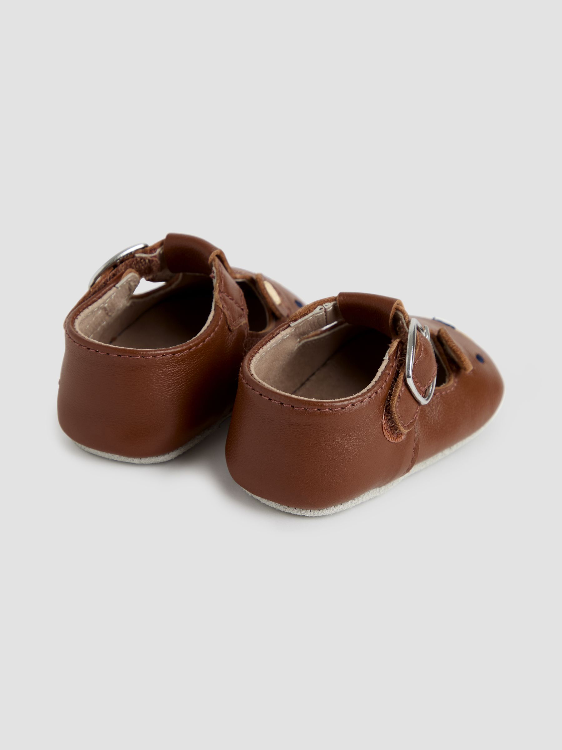 Brown Classic Leather Bear Pre Walker Shoes