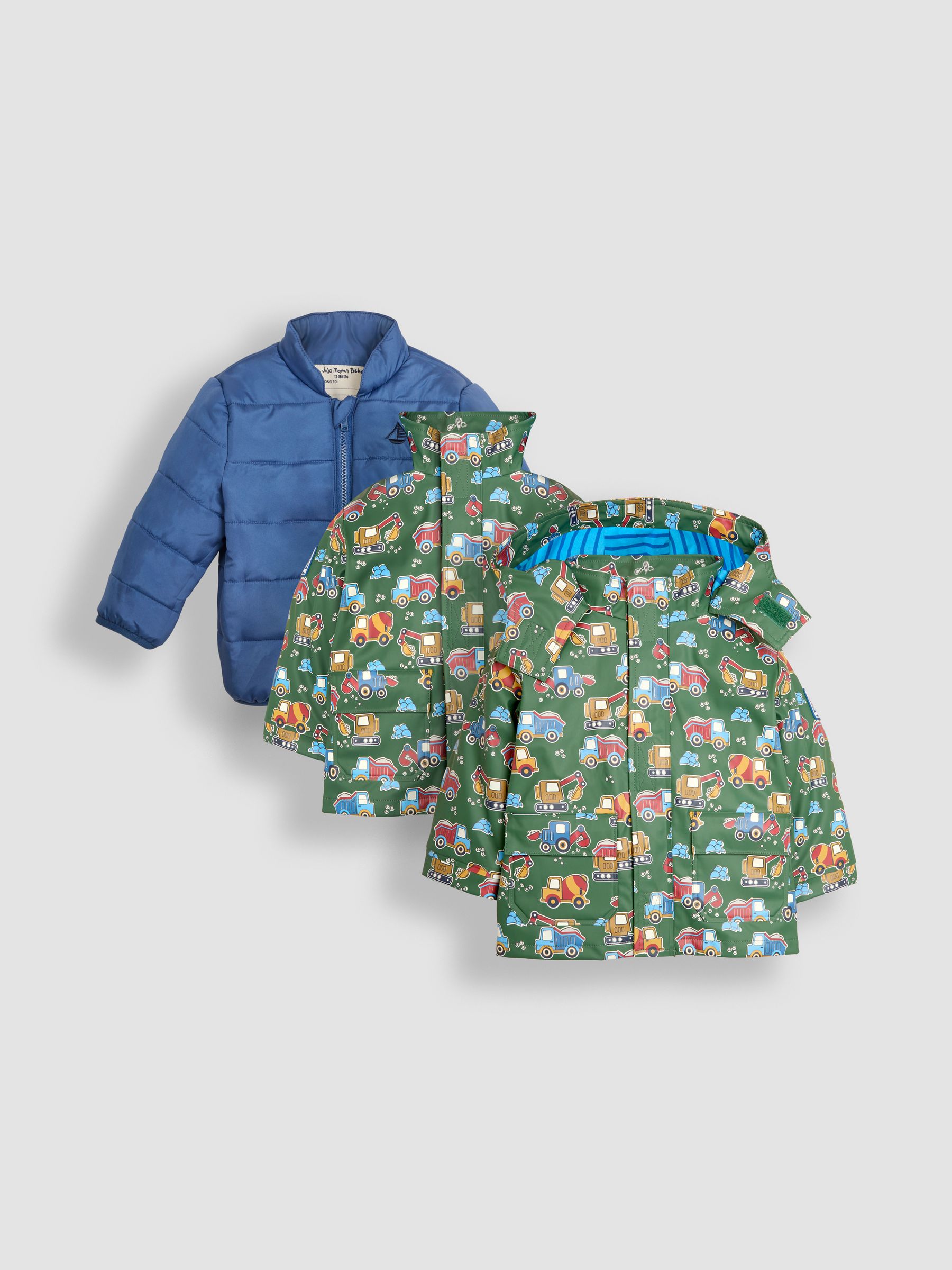 Khaki Blue Digger 3 in 1 Waterproof Jacket