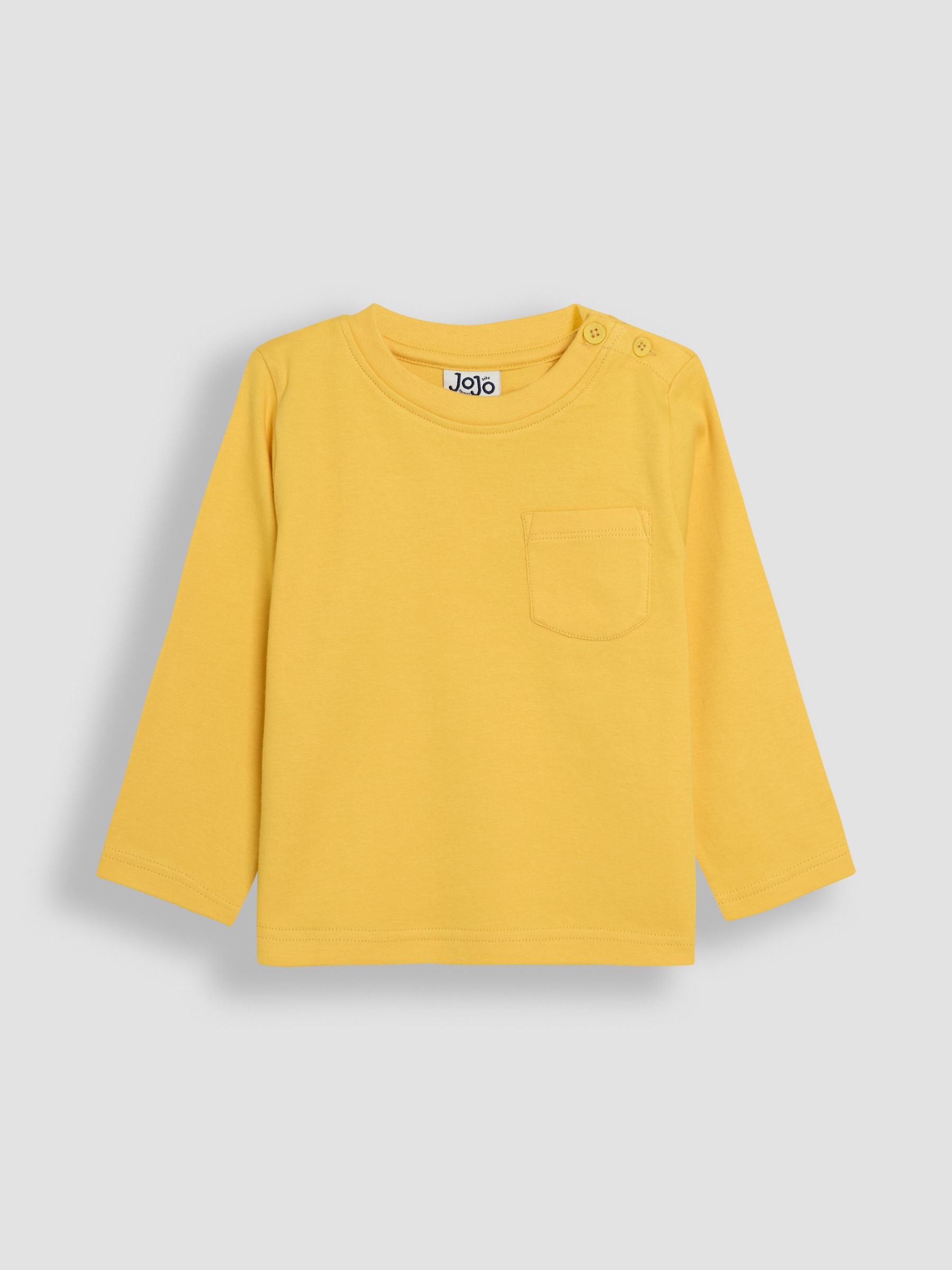 Grey & Yellow Printed & Plain 100% Cotton Tops 2 Pack