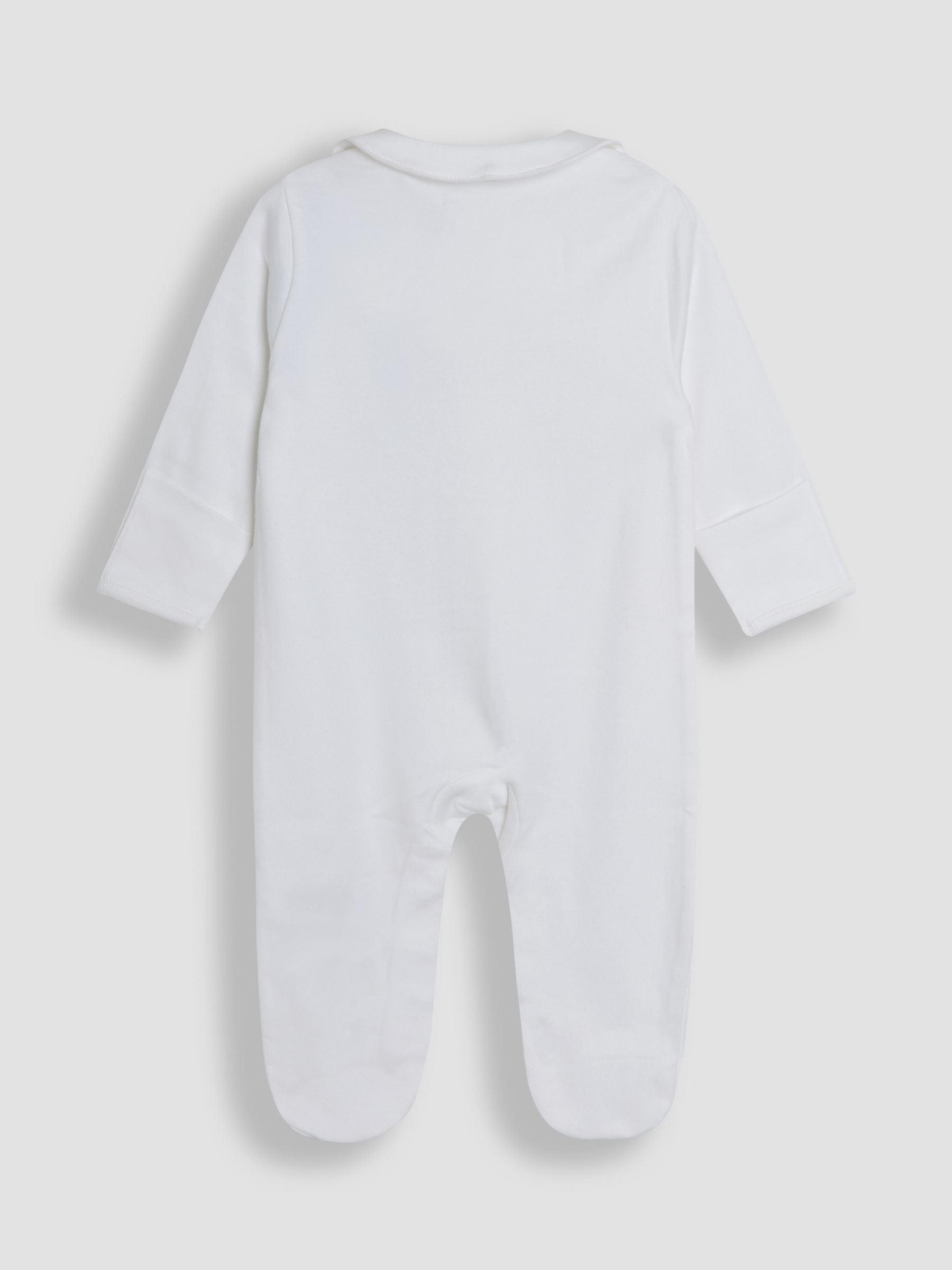 White 100% Cotton Collared Sleepsuit