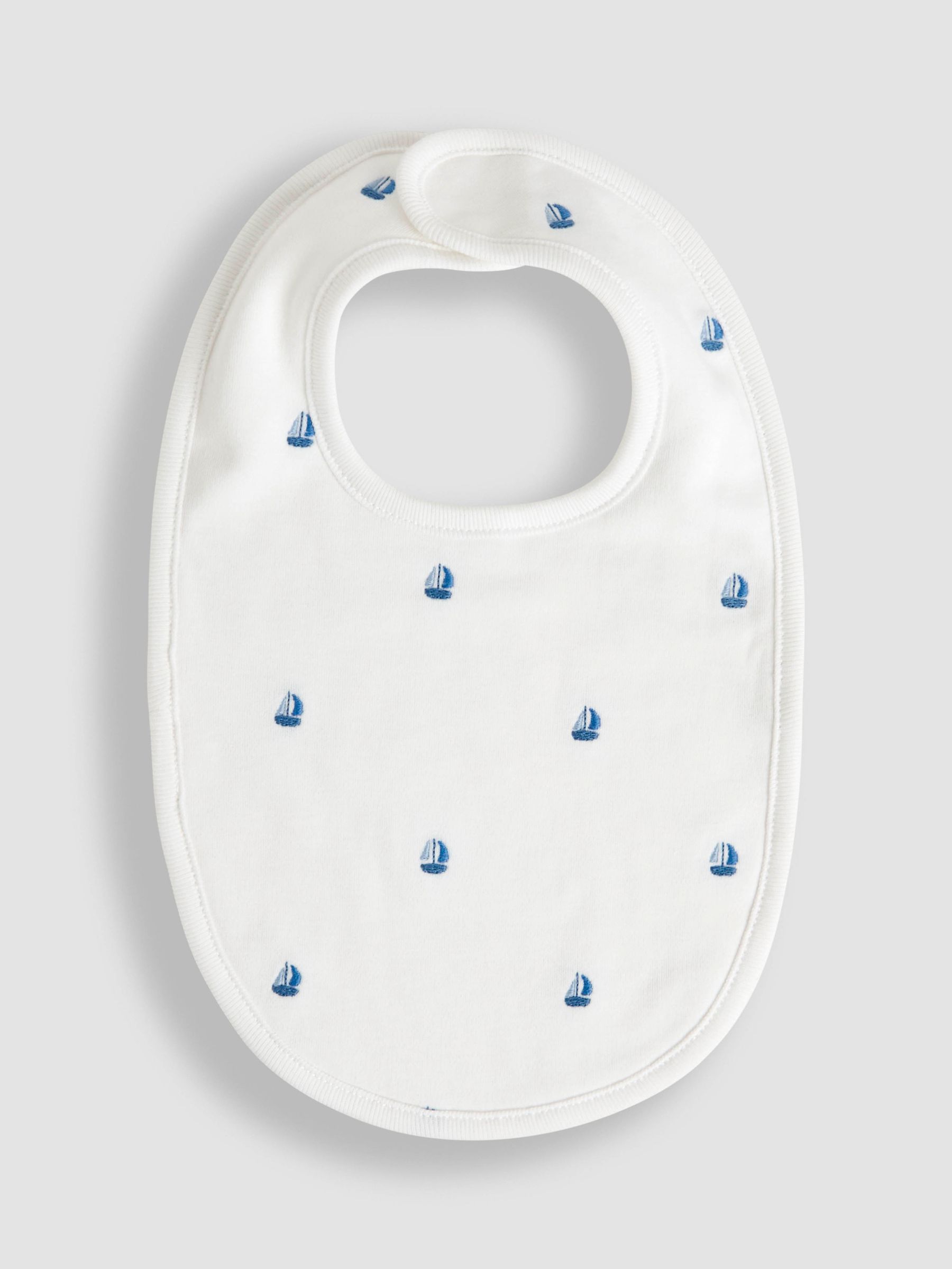 Blue Organic Cotton Boat Bib