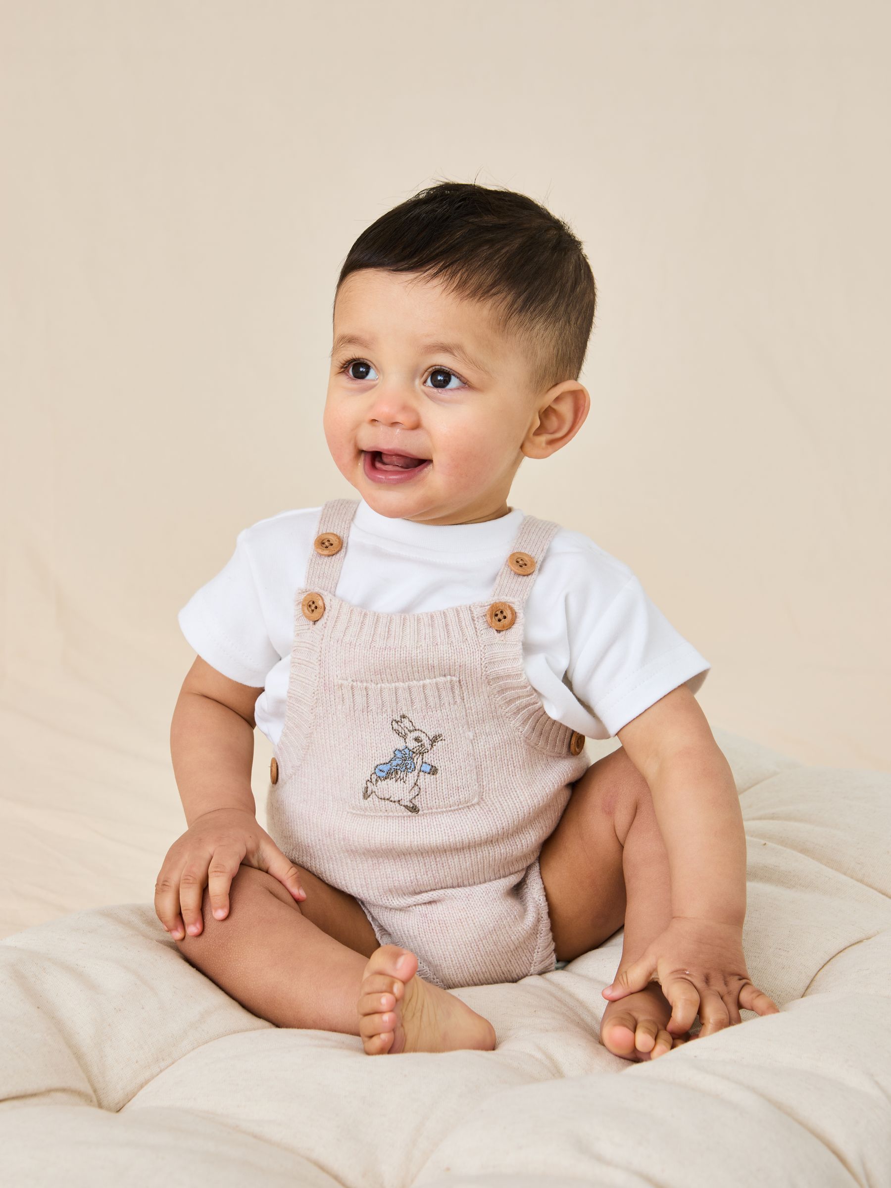 Natural Peter Rabbit™ Knitted Dungarees