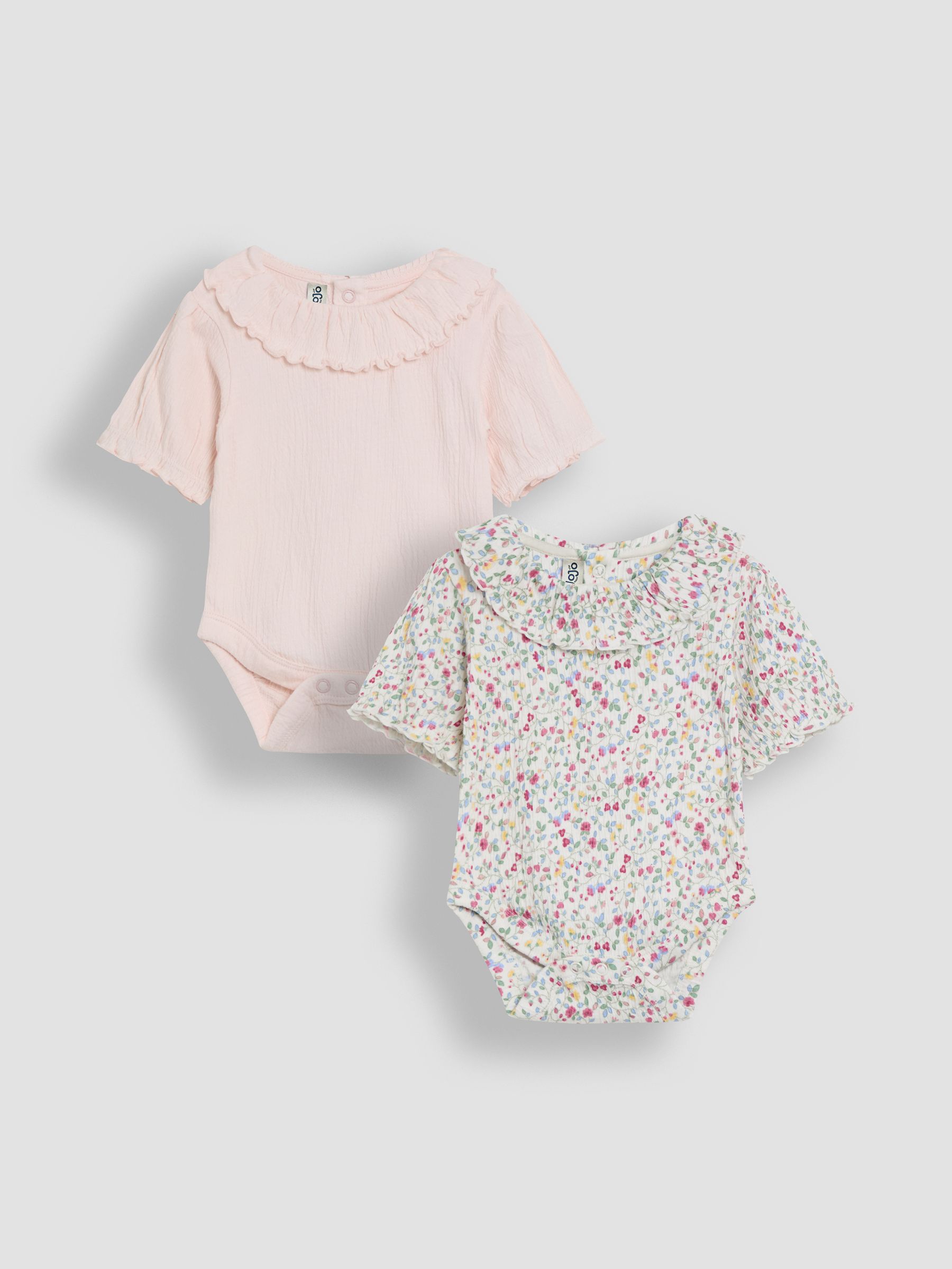 Pink Floral Frill Collar Bodies 2 Pack