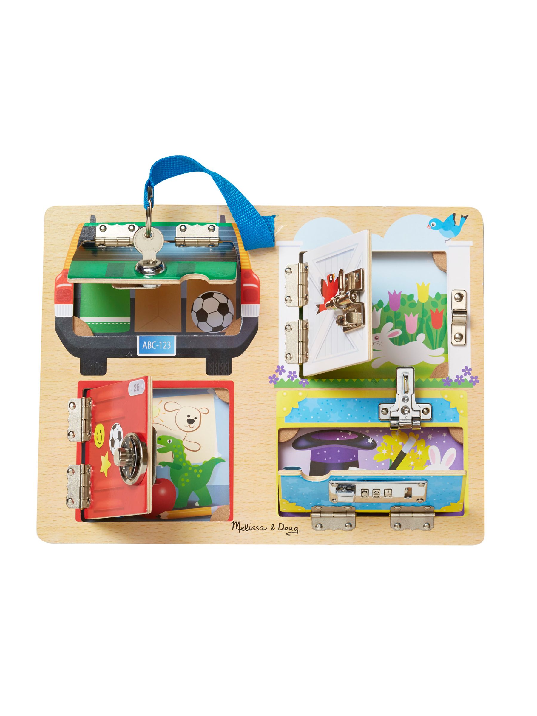 Melissa & Doug Natural Lock and Latch Board