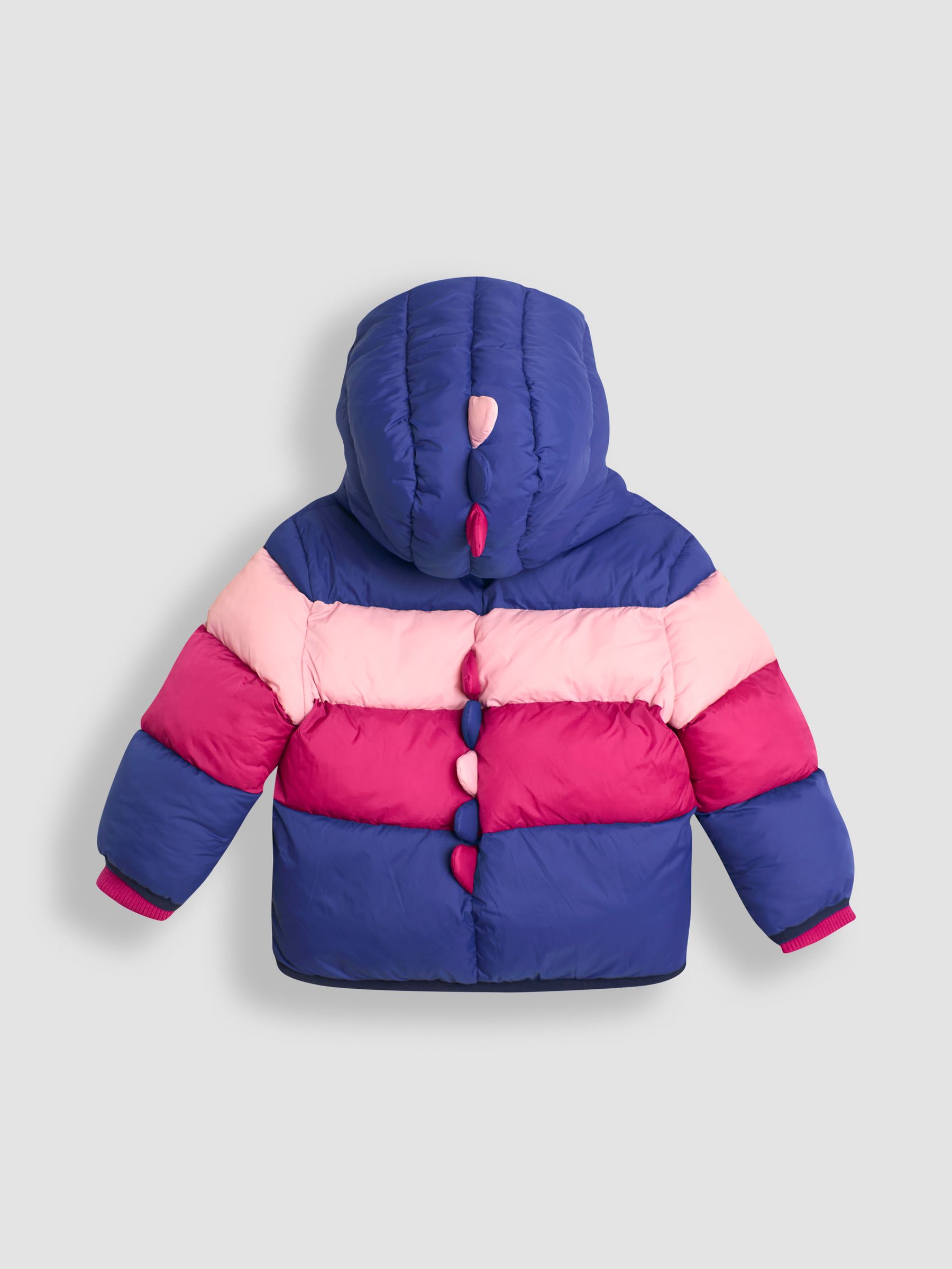 Navy Green Dino Puffer Jacket