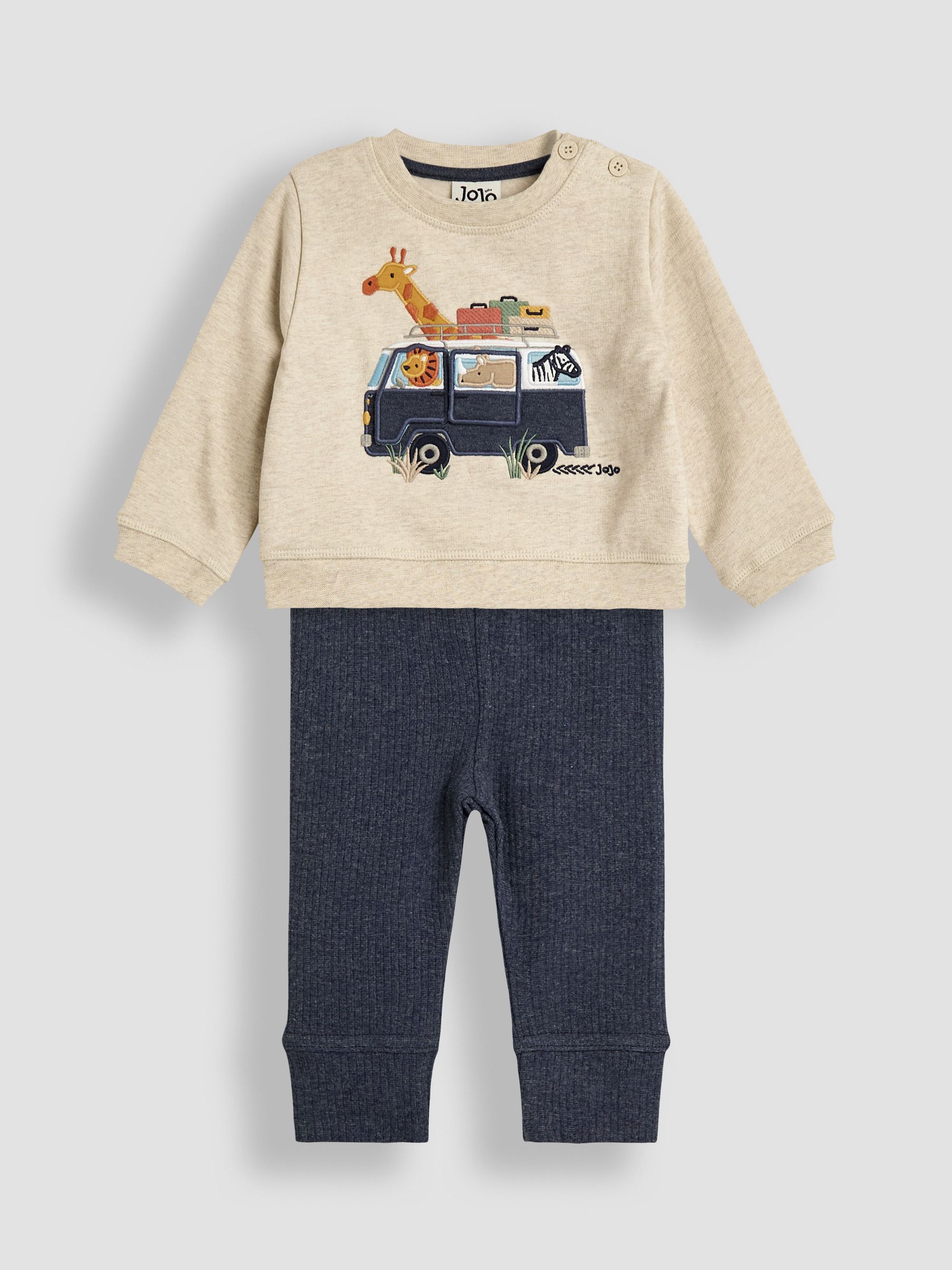 Natural Safari Appliqué Sweatshirt & Leggings Set