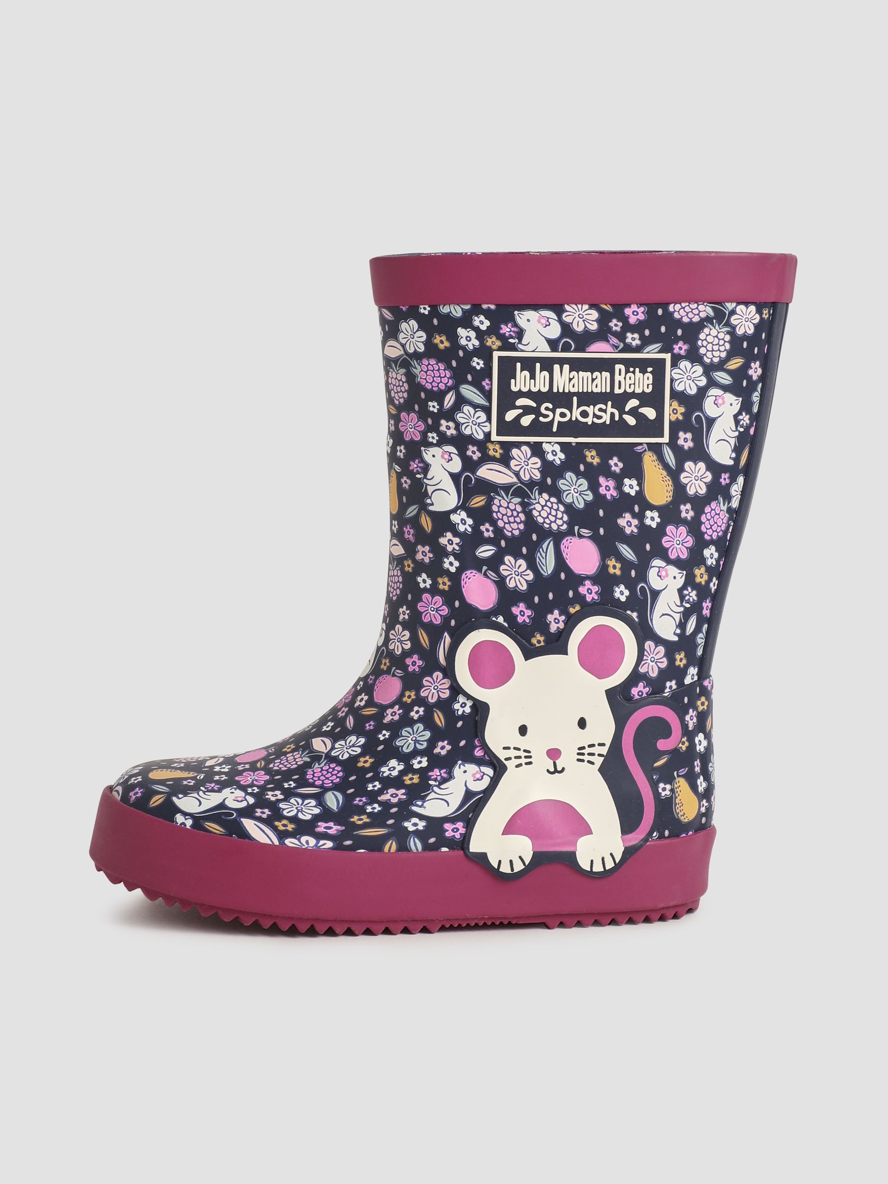 Purple Mouse Printed Wellies