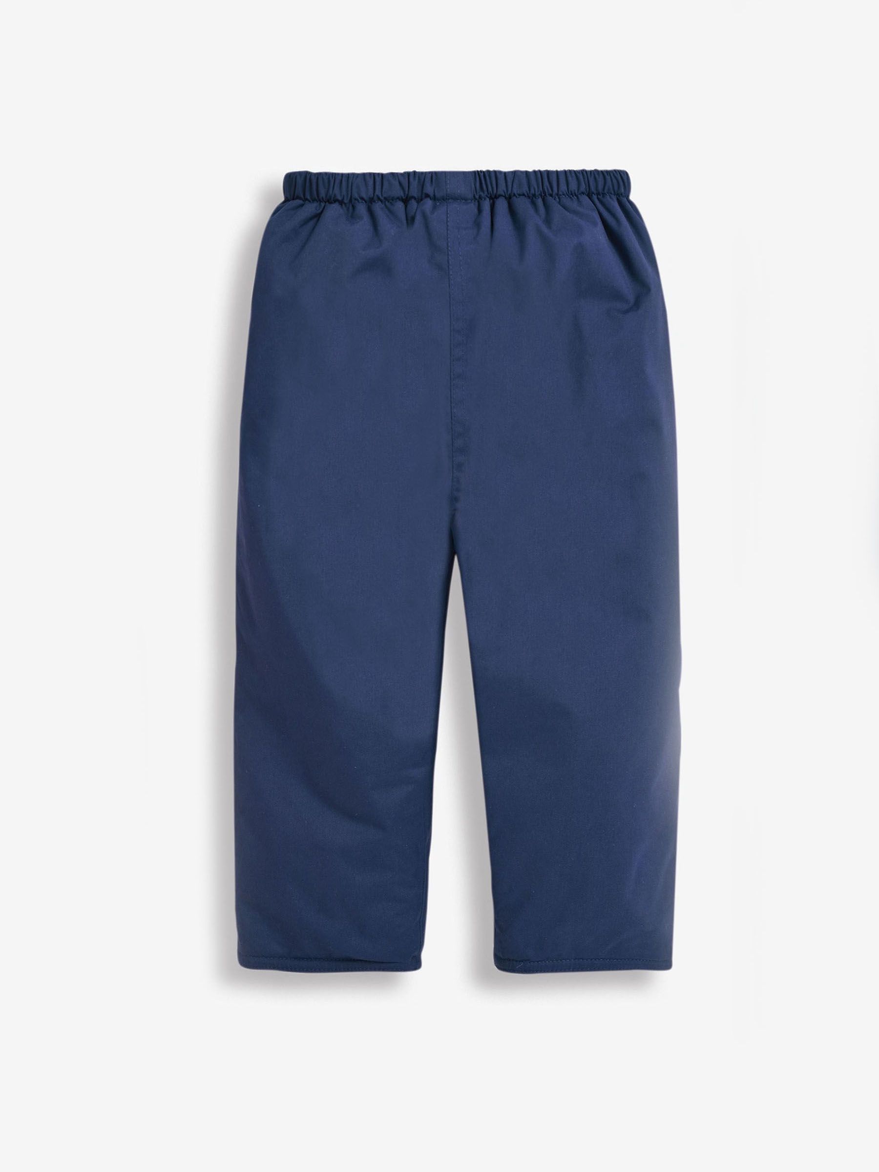 Navy Blue Waterproof Fleece Lined Pull-Up Trousers