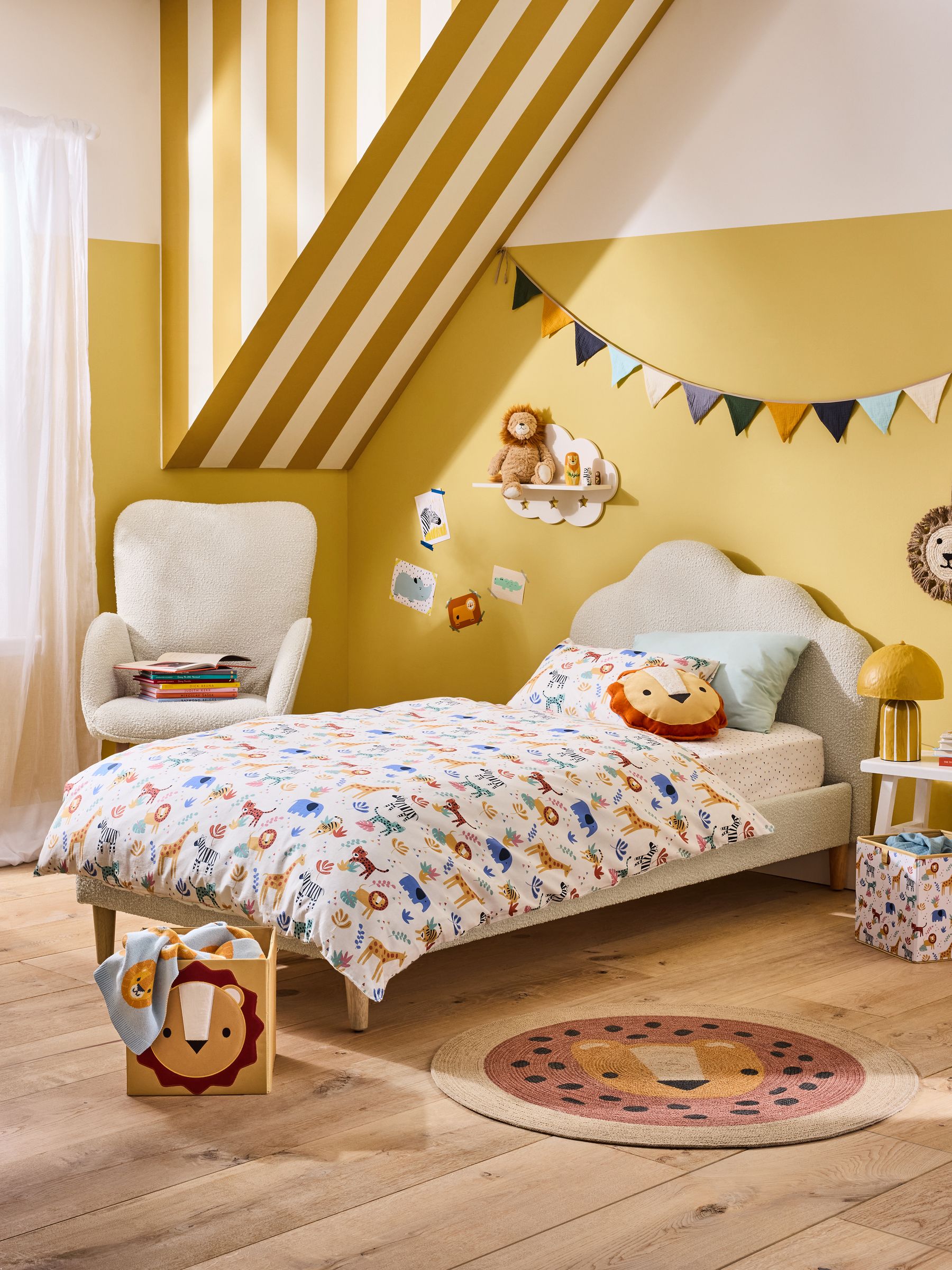 Natural Upholstered Cloud Bed