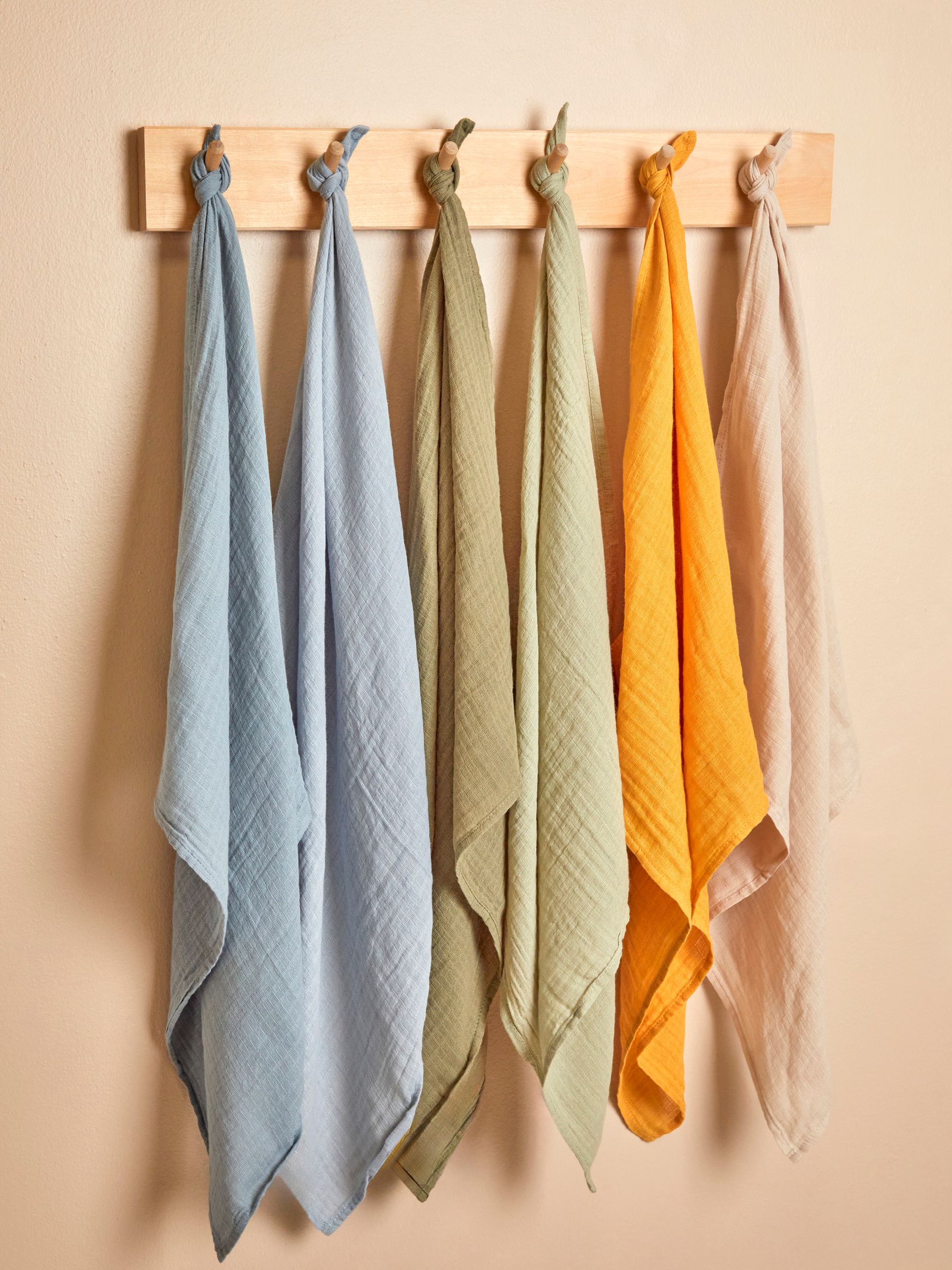 6-Pack Coloured Muslin Squares