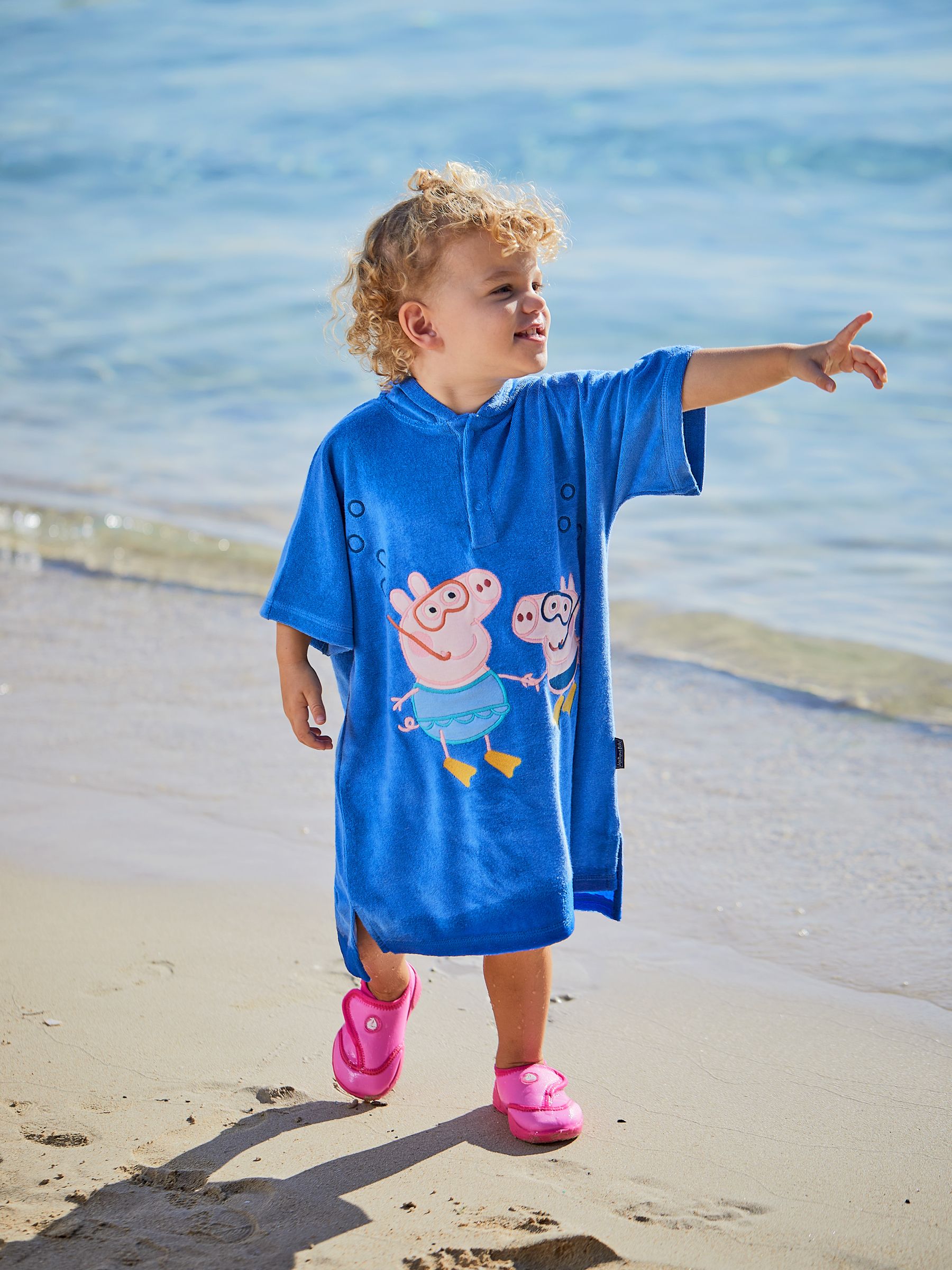 Peppa Pig Towelling Hooded Poncho in Bright
