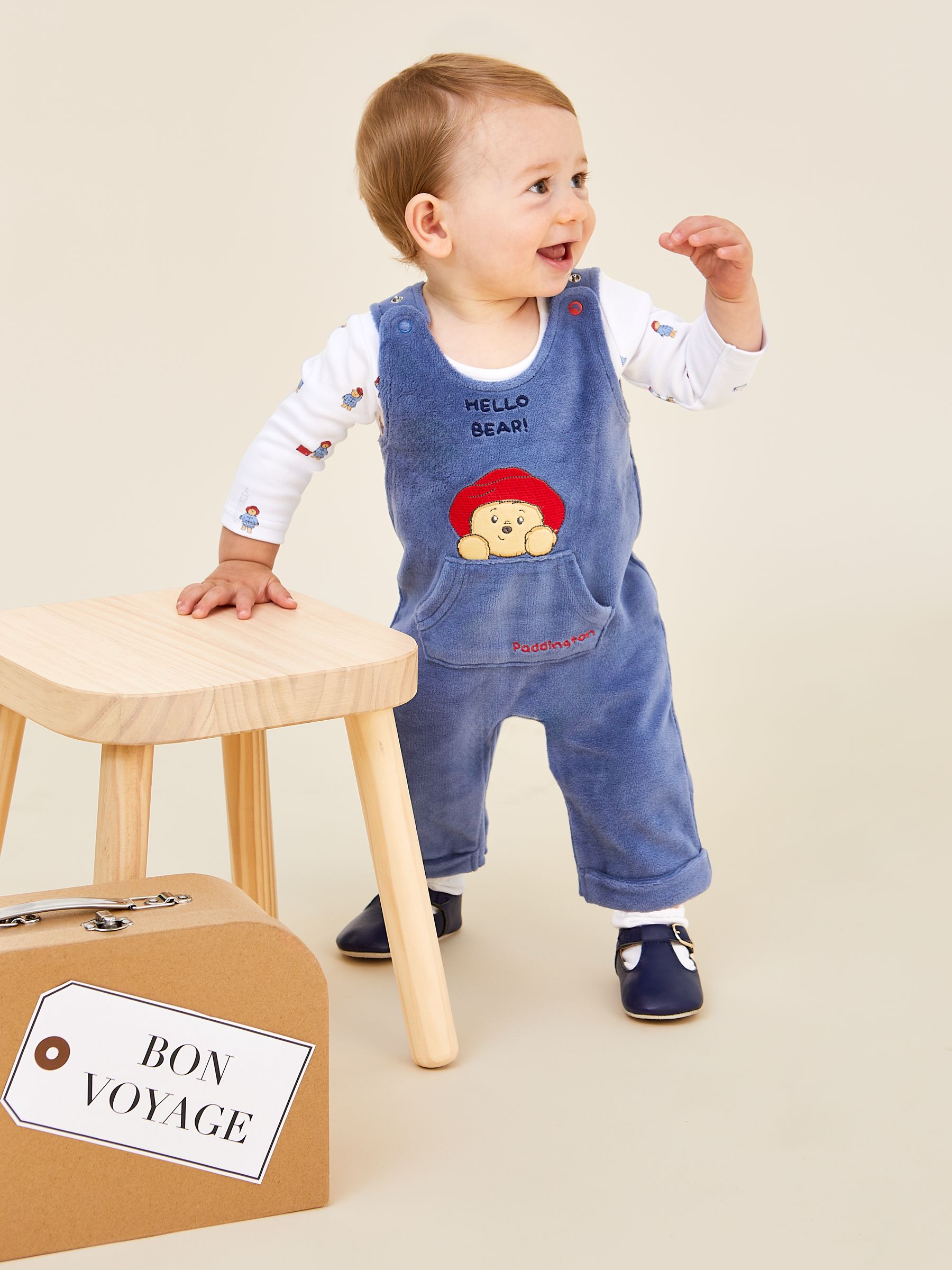 Navy Appliqué Dungaree Set