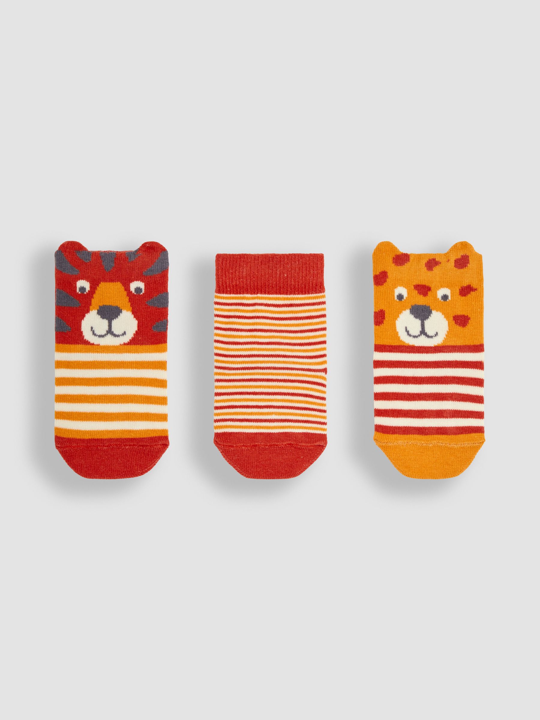 Rust Orange Tiger 3-Pack Safari Socks