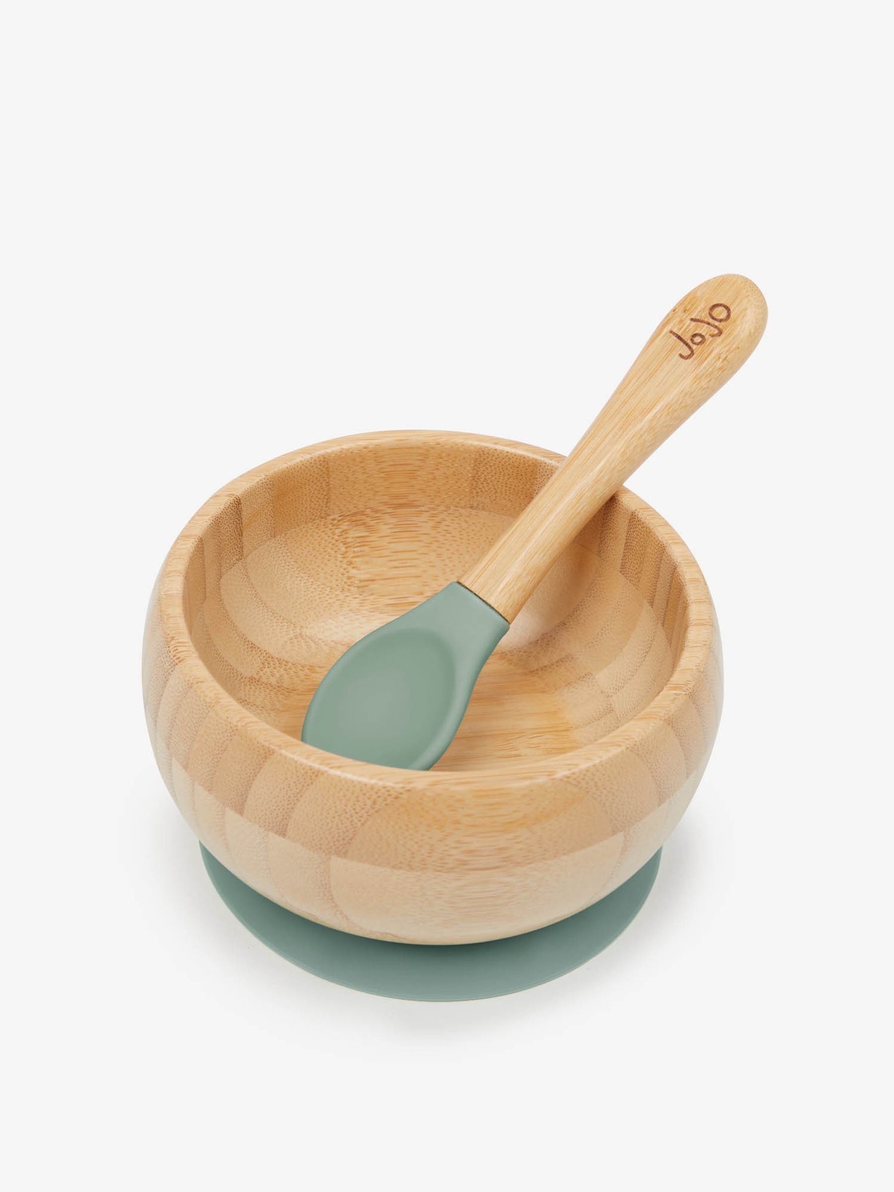 Bamboo Suction Bowl & Spoon Set