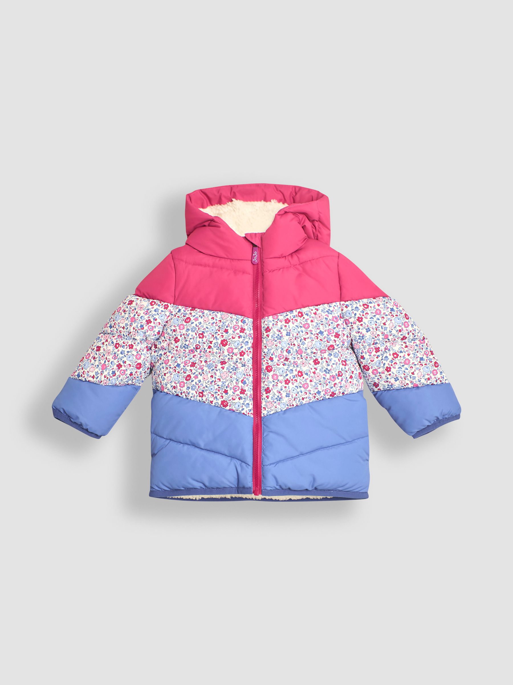 Berry Floral Puffer Jacket