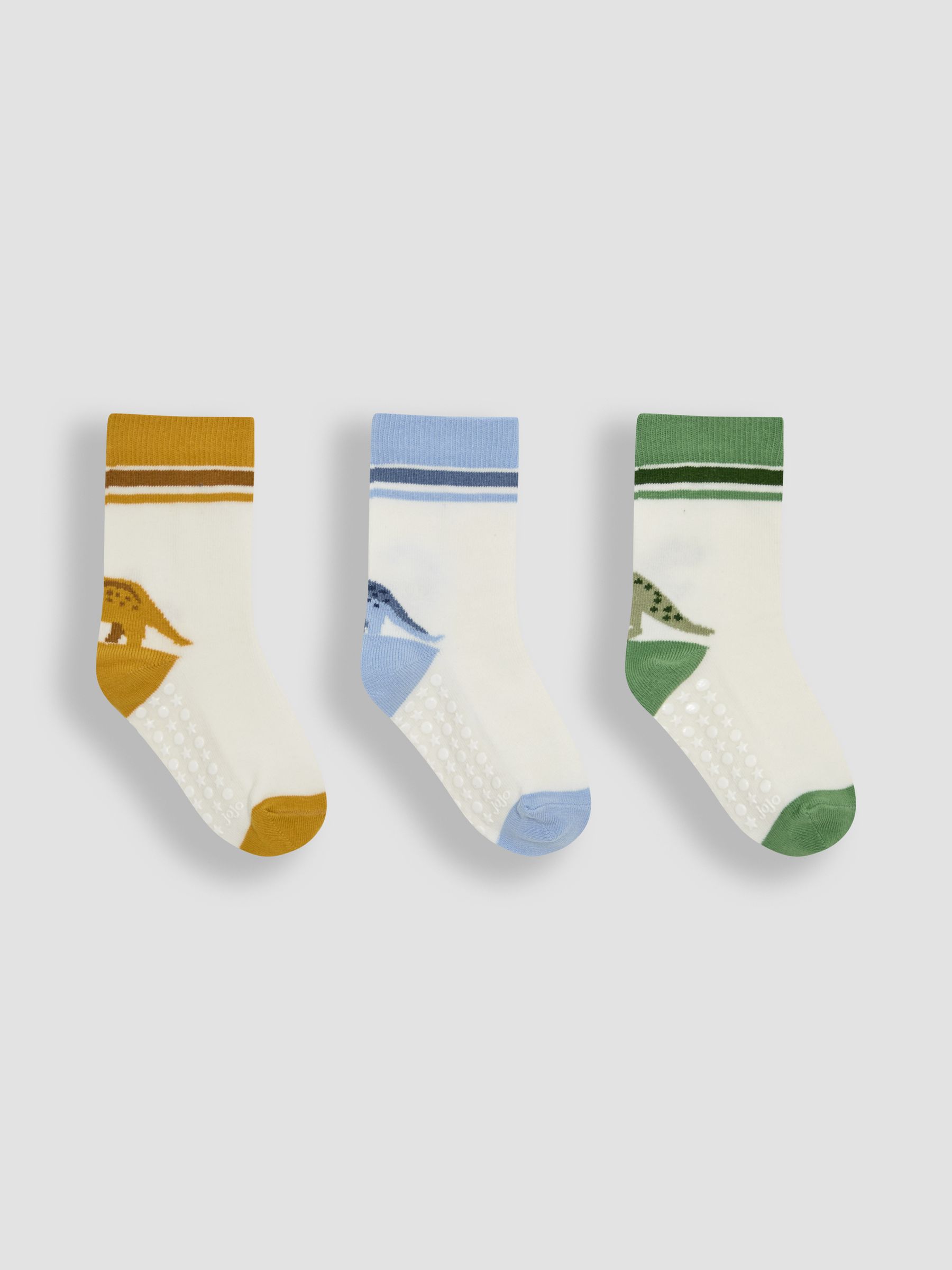 Ecru Cream 3-Pack Printed Socks
