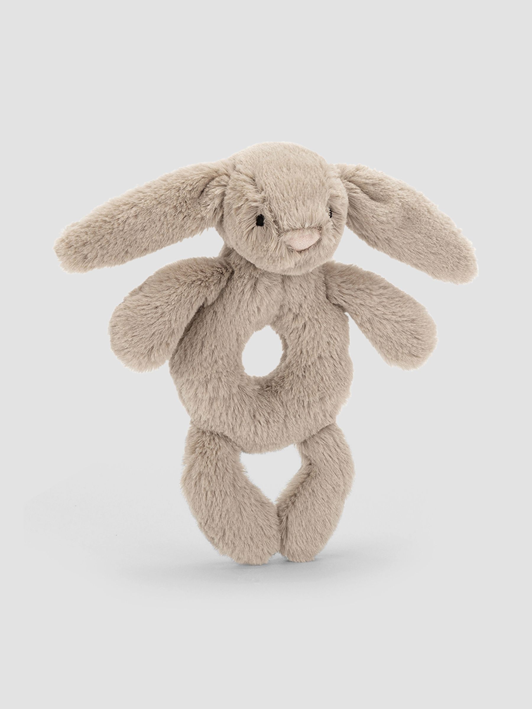Blush Pink Jellycat Bashful Bunny Ring Rattle