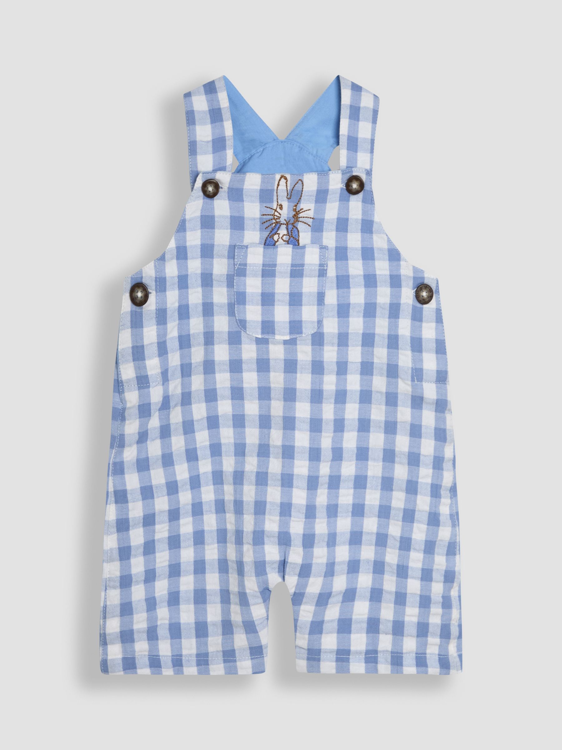 Blue 2-Piece Peter Rabbit™ Gingham Dungarees & Body Set