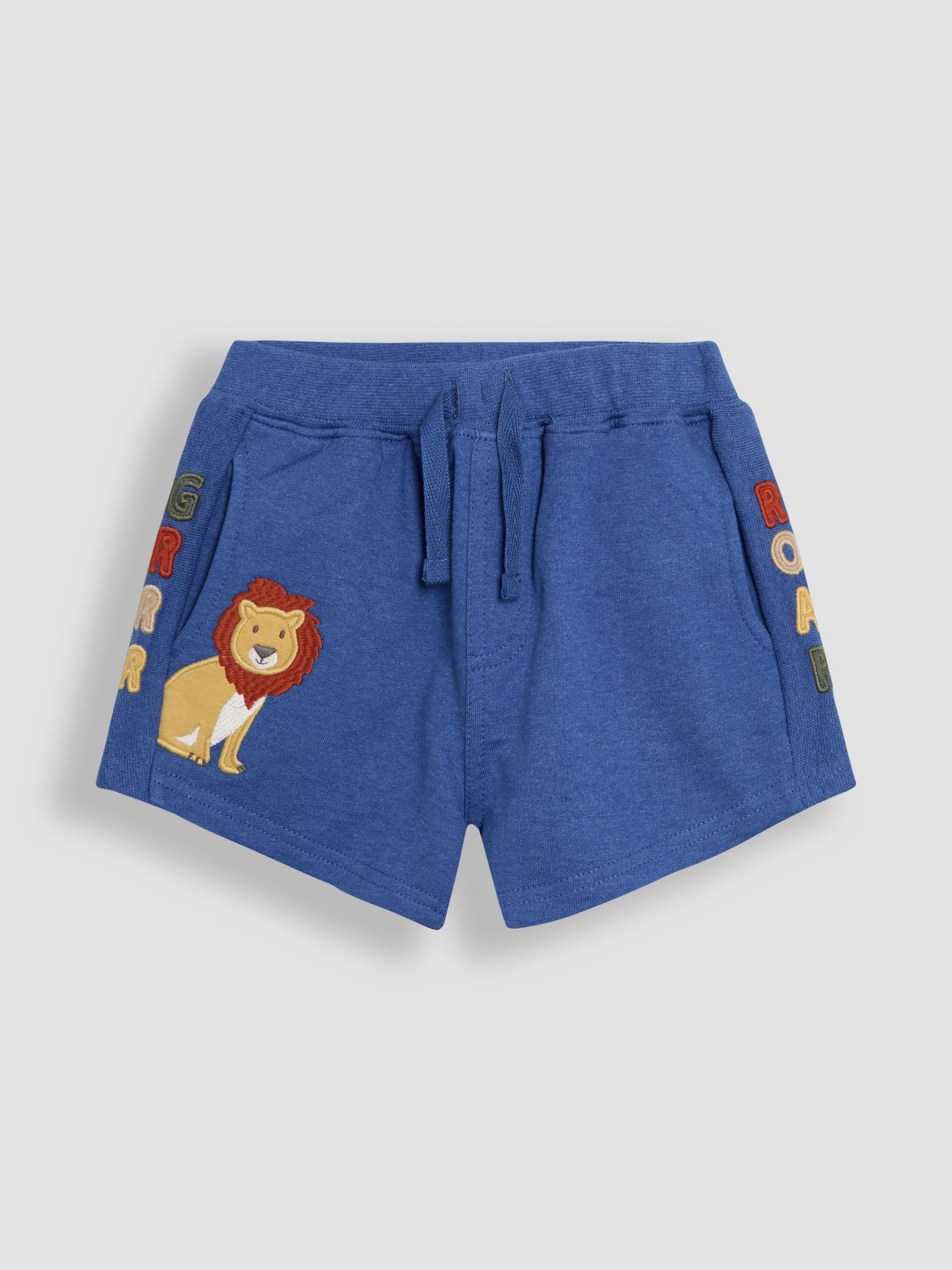 Blue Lion Lion Appliqué Shorts