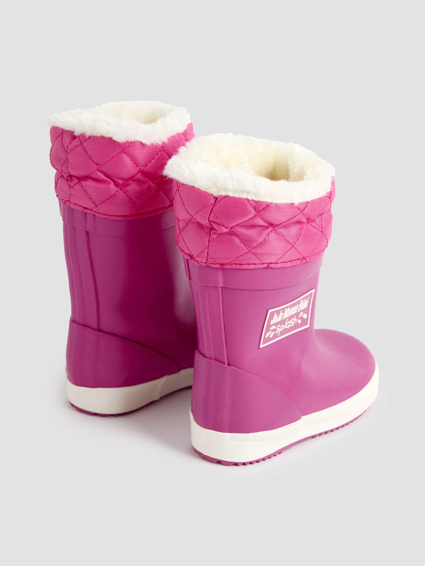 Fuchsia Pink Cosy Lined Drawstring Top Wellies