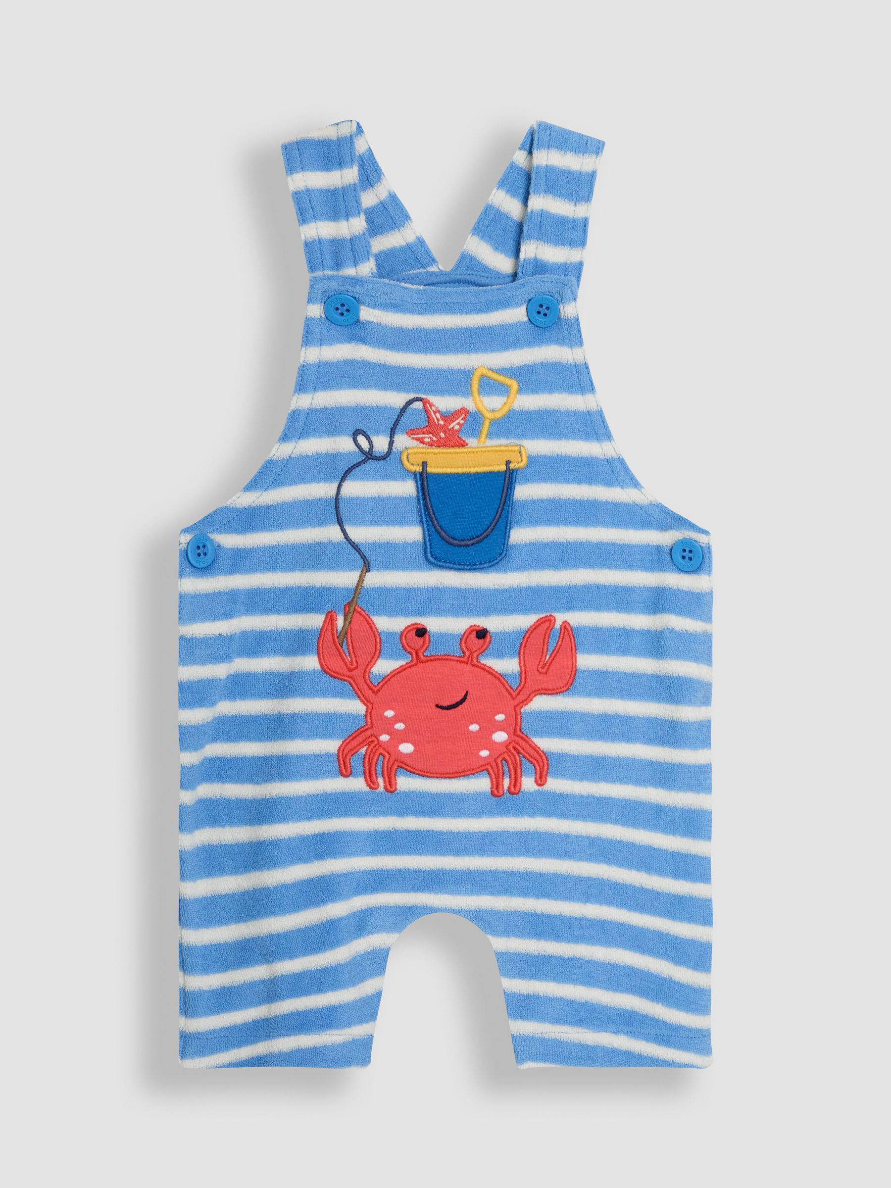 Blue Crab 2-Piece Appliqué Dungarees & T-Shirt Set