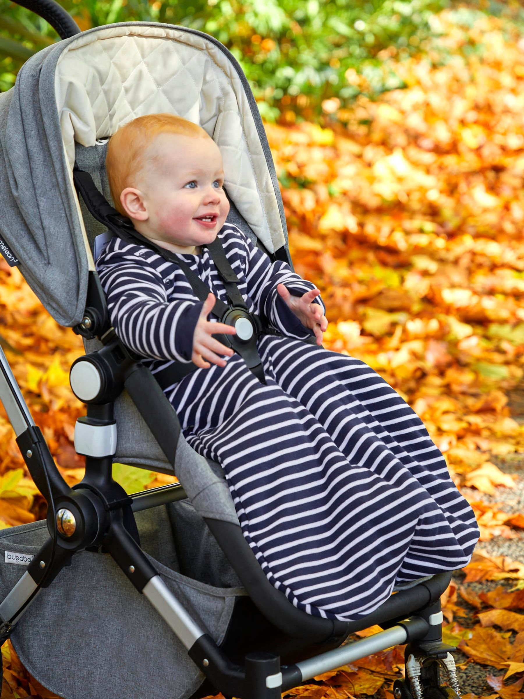 Navy Stripe 2.5 Tog Travel Baby Sleeping Bag