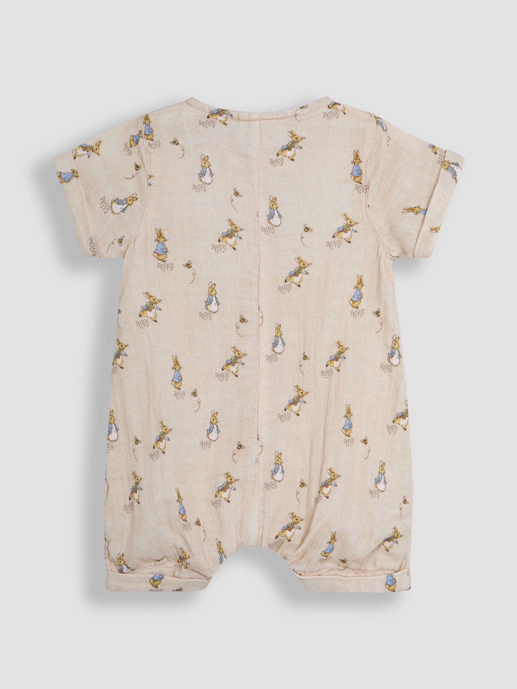 Stone Peter Rabbit™ Cheesecloth Button Front Romper