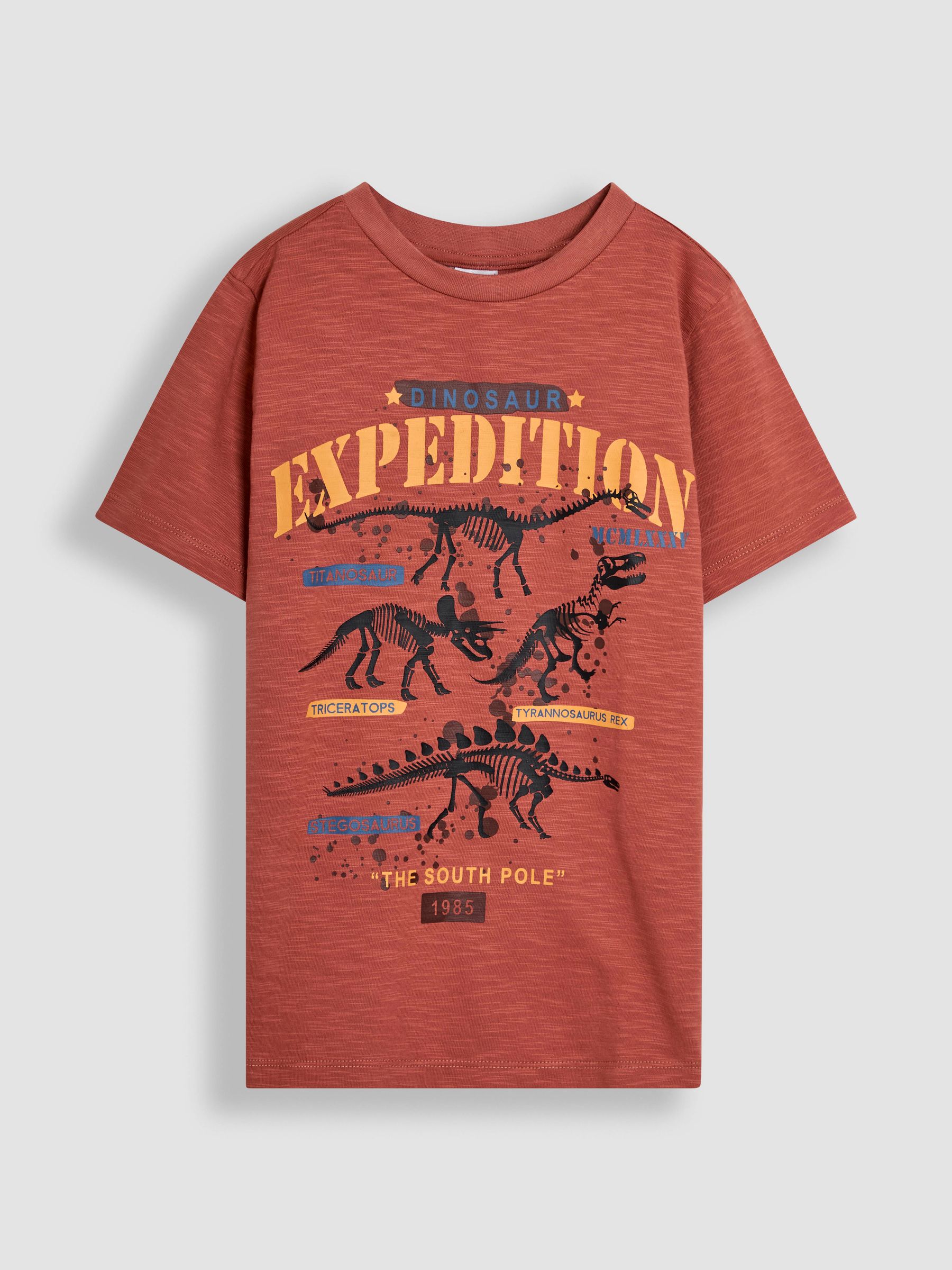 Rust Dino Graphic Print T-Shirt