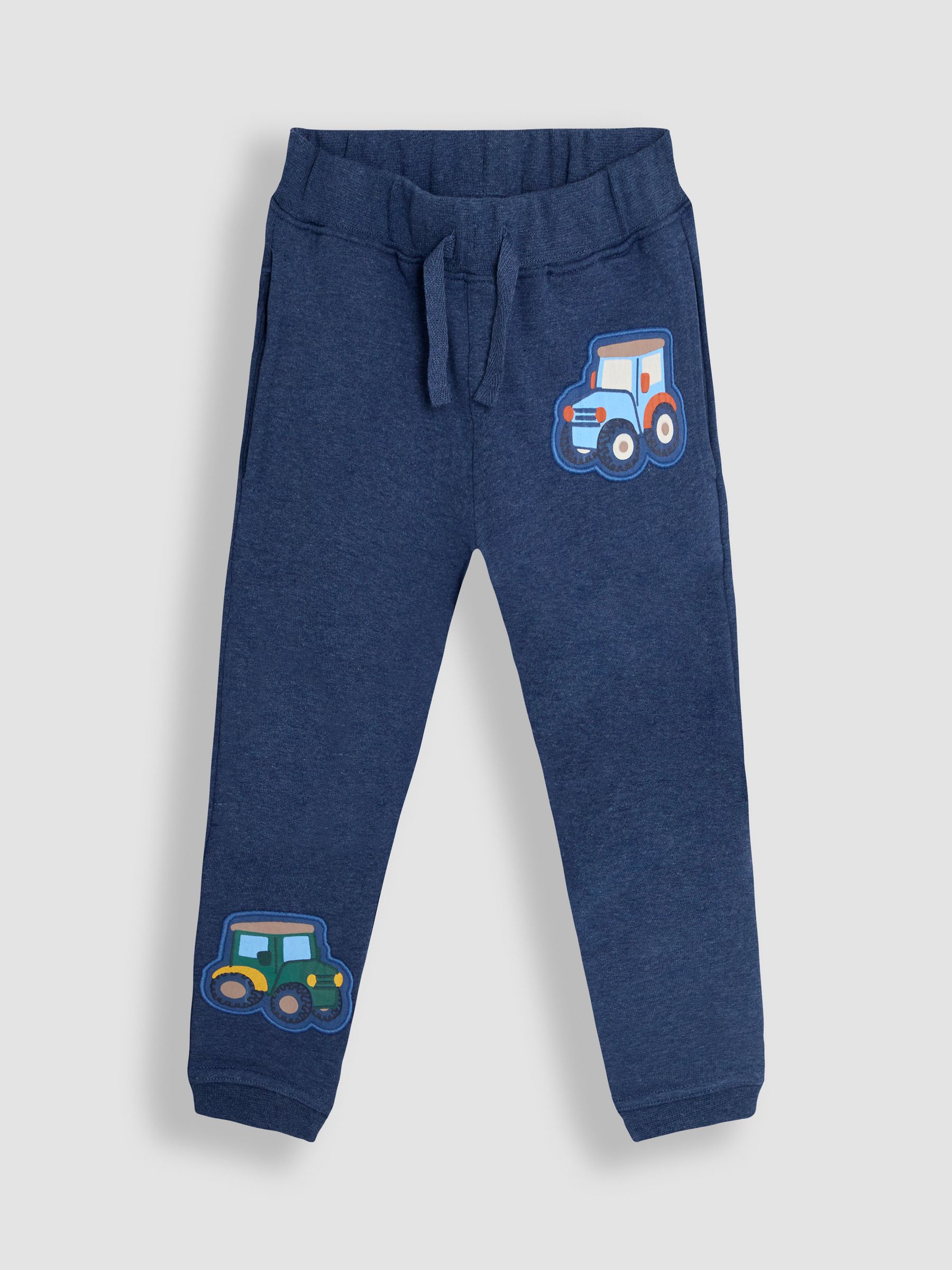 Blue Marl Tractor Tractor Badge Joggers