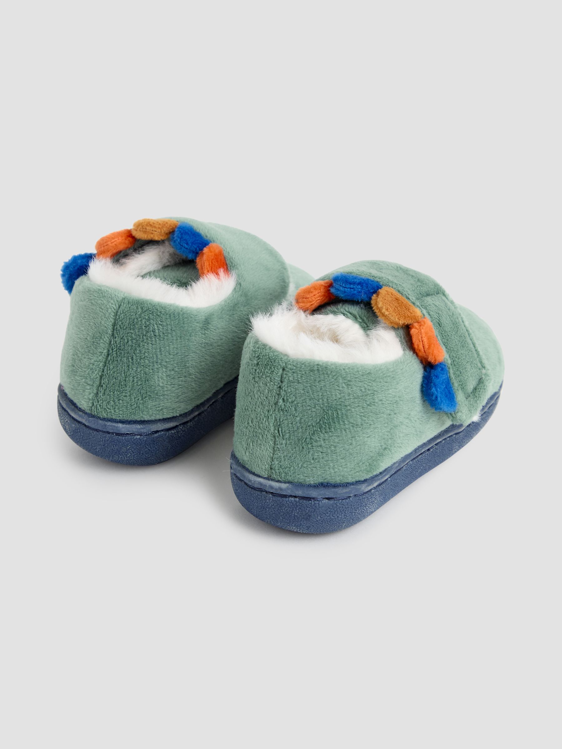 Green Dinosaur Print Slippers Shoes