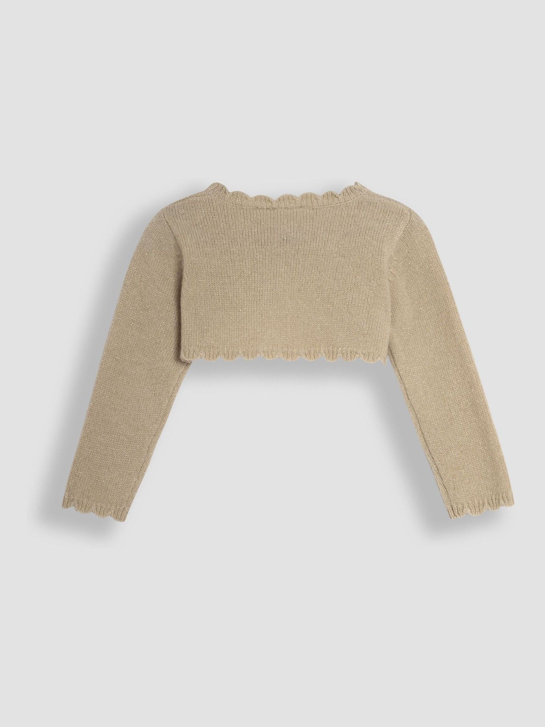 Gold Lace Knit Bolero Cardigan