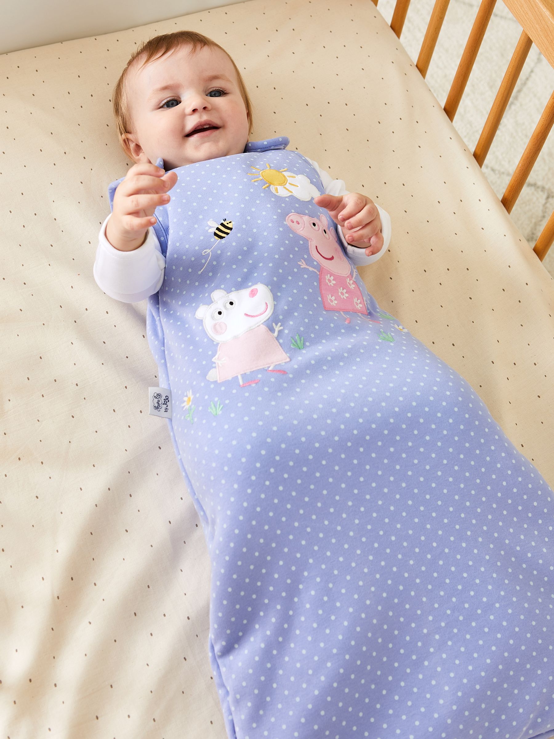 Blue Peppa Pig Appliqué 2.5 Tog Baby Sleeping Bag