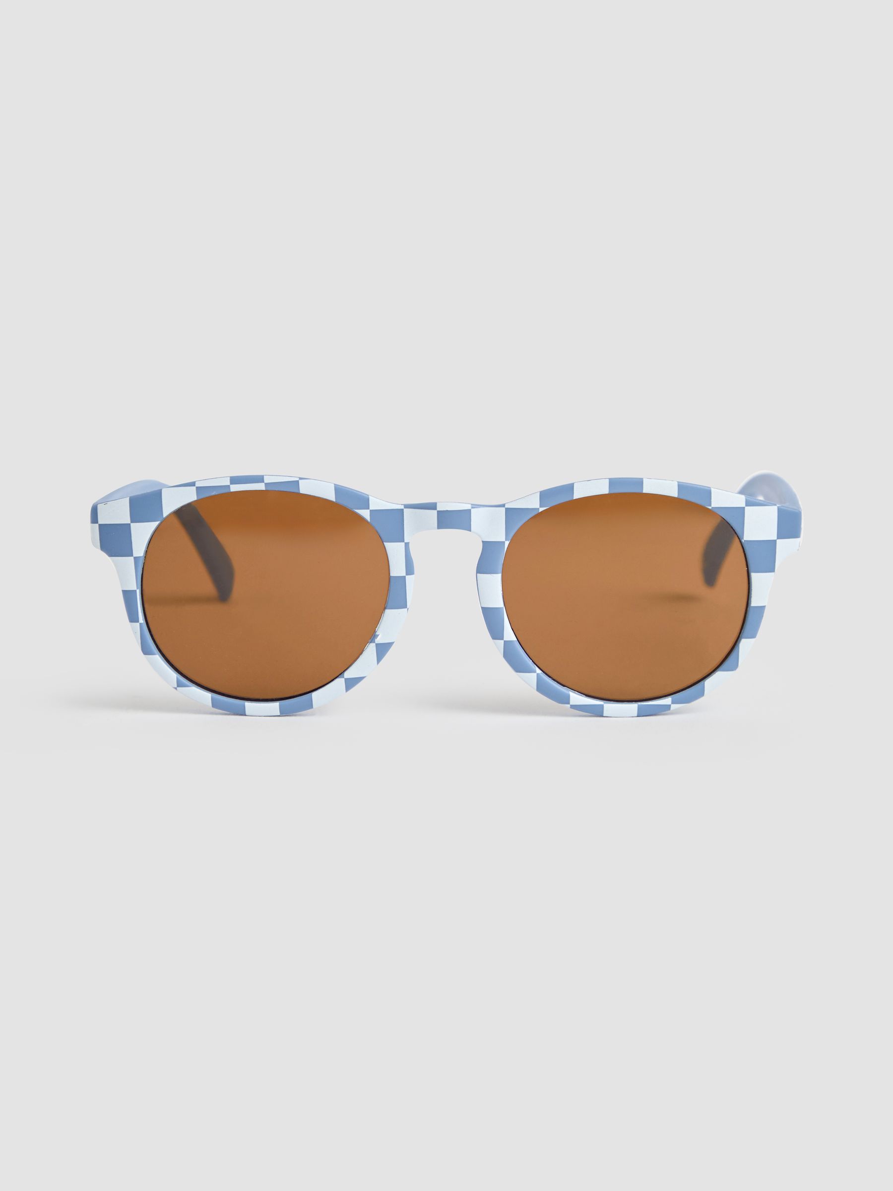 Blue Rounded Sunglasses