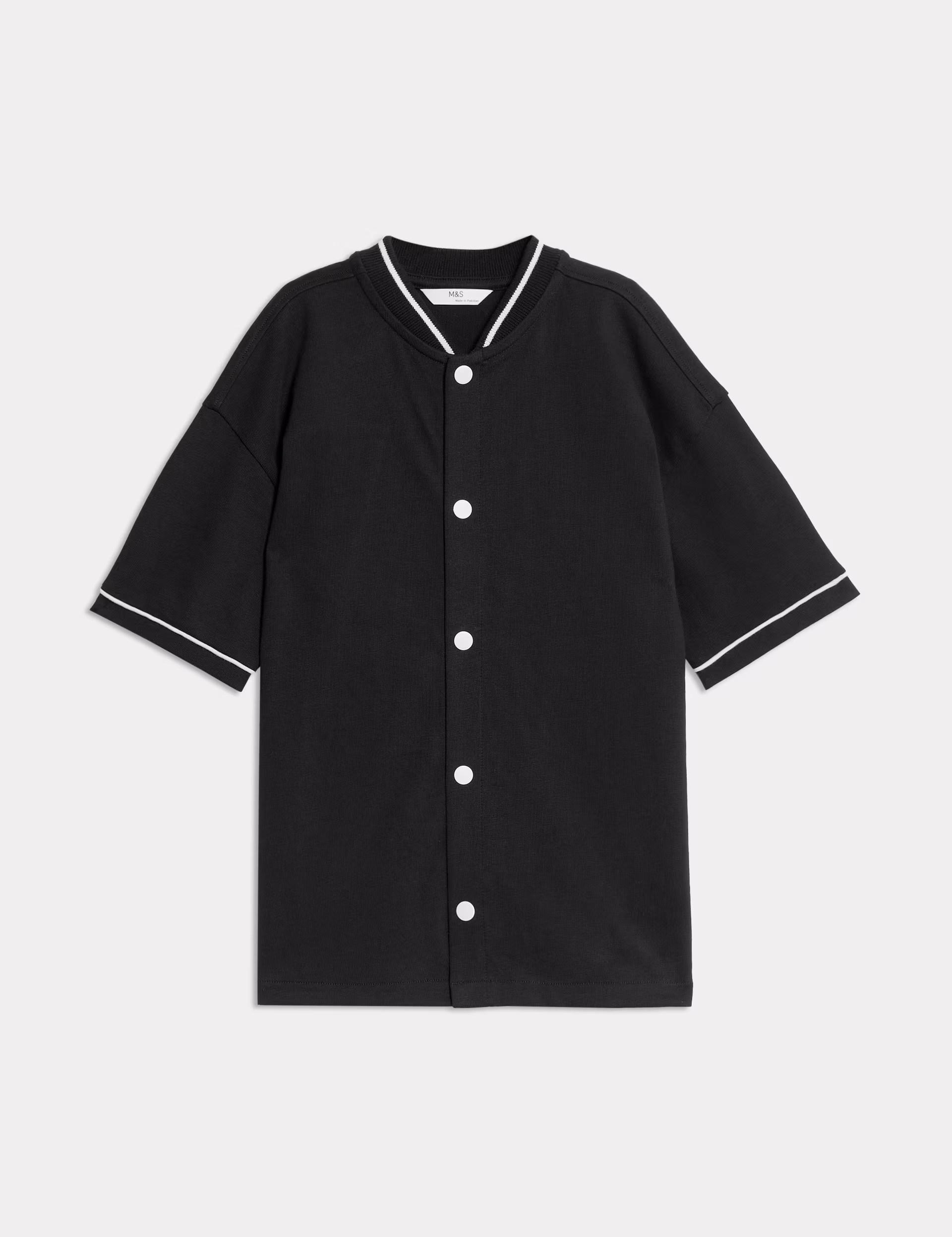 M&S Collection Pure Cotton Baseball Shirt (6-16 Yrs)
