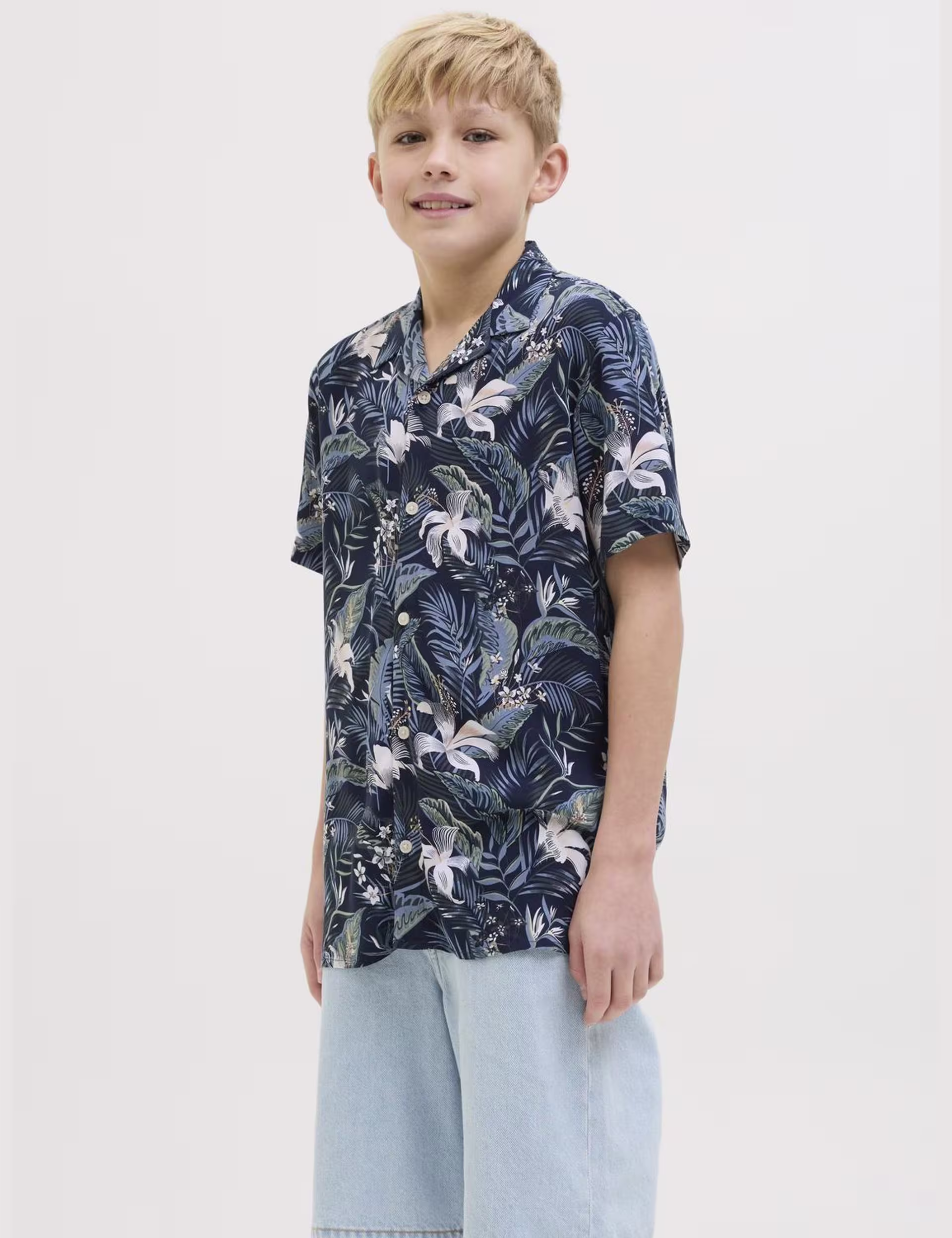 JACK & JONES JUNIOR Tropical Print Shirt (8-16 Yrs)
