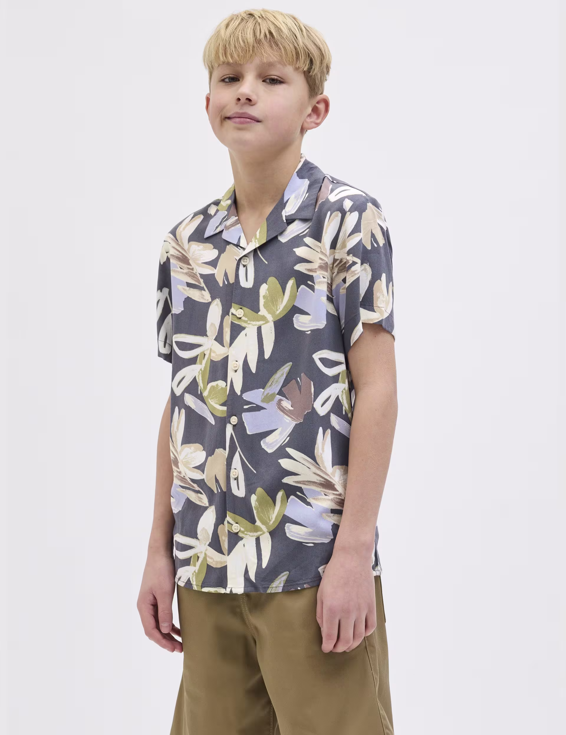 JACK & JONES JUNIOR Twill Patterned Shirt (8-16 Yrs)