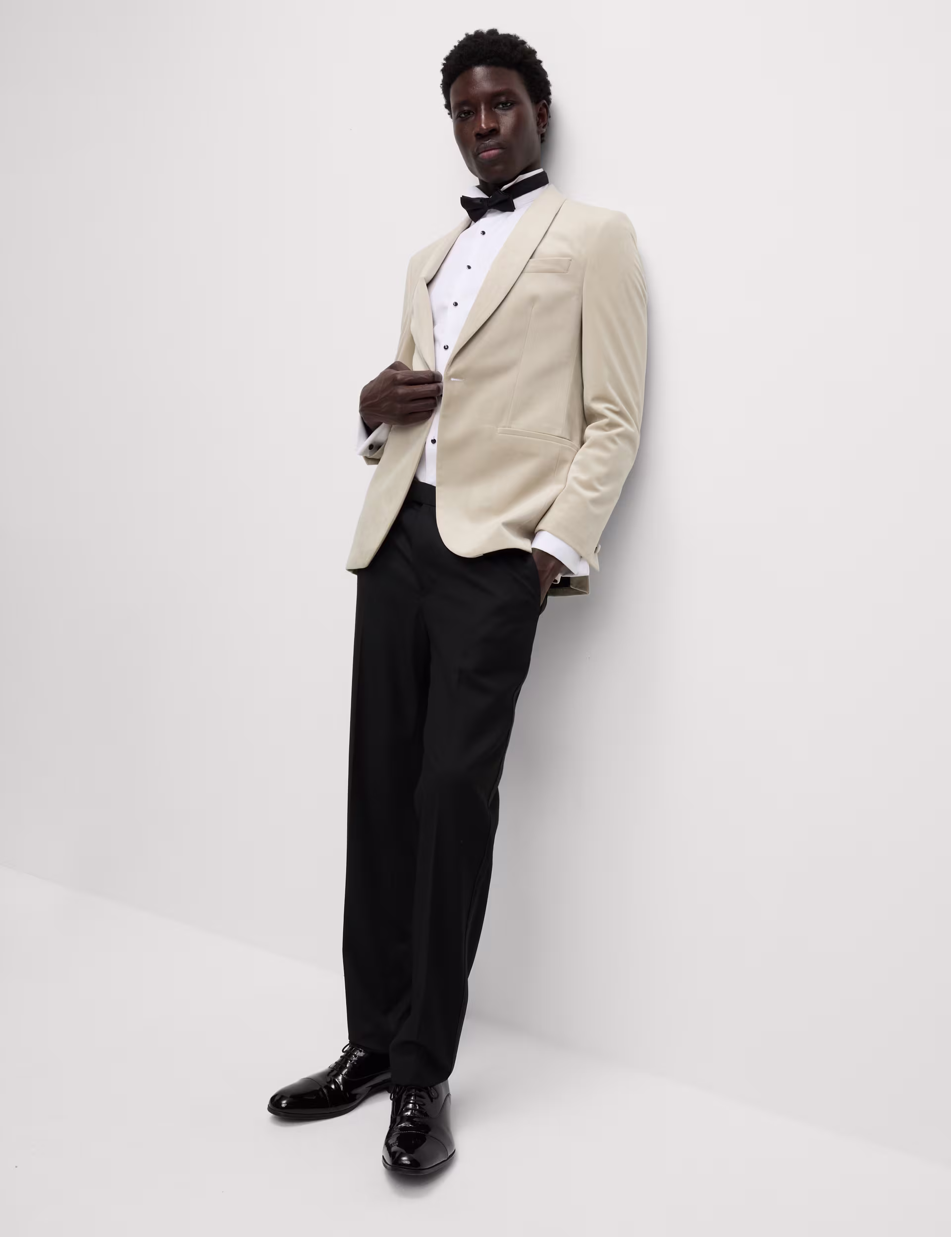 M&S Collection Slim Fit Velvet Jacket