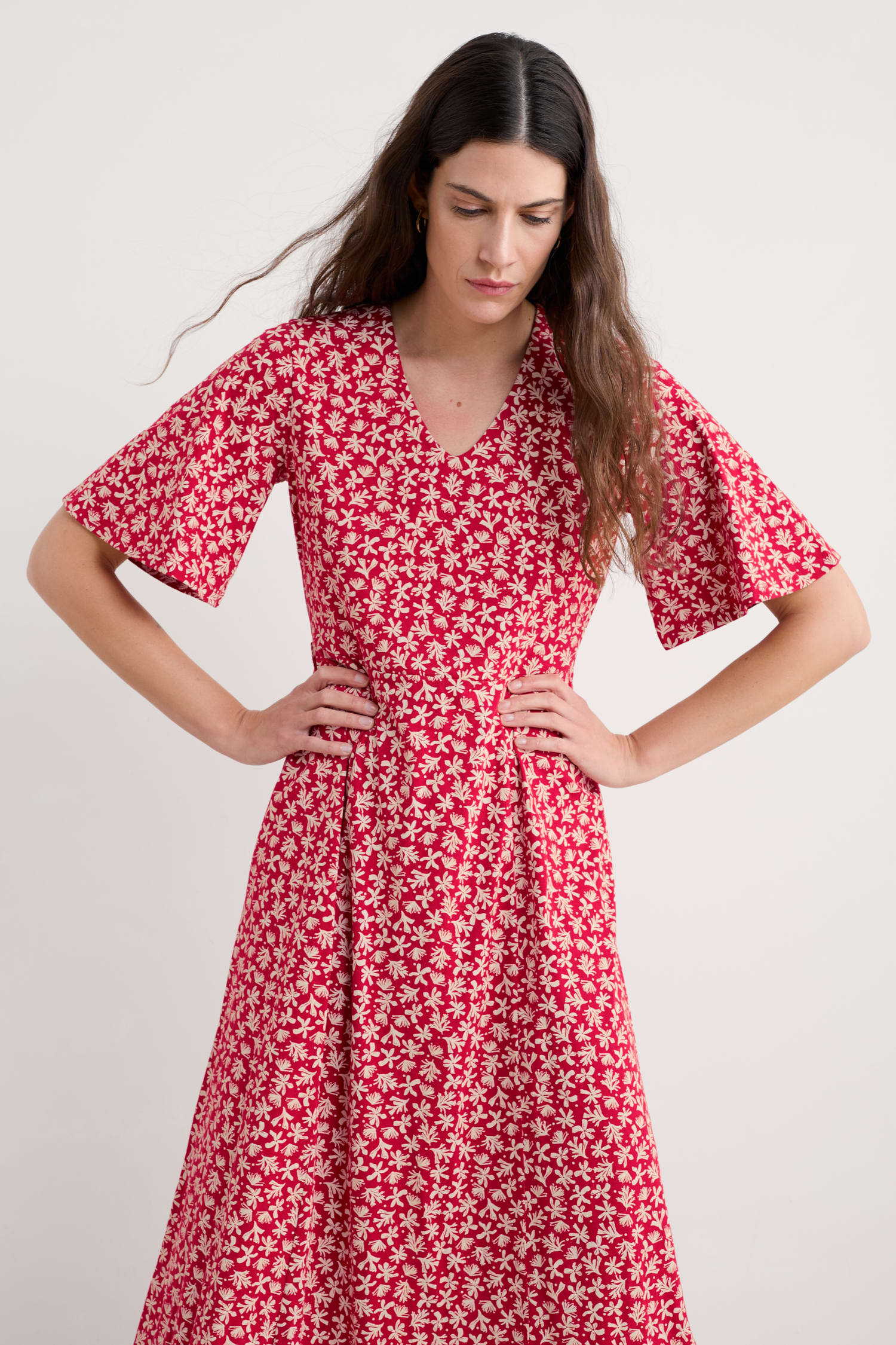 Nancy Jersey Above-Ankle Dress