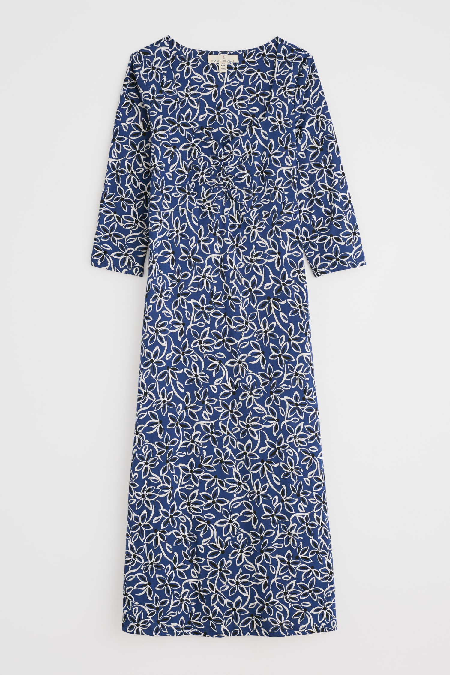Secret Cove 3/4 Sleeve Midi Dress