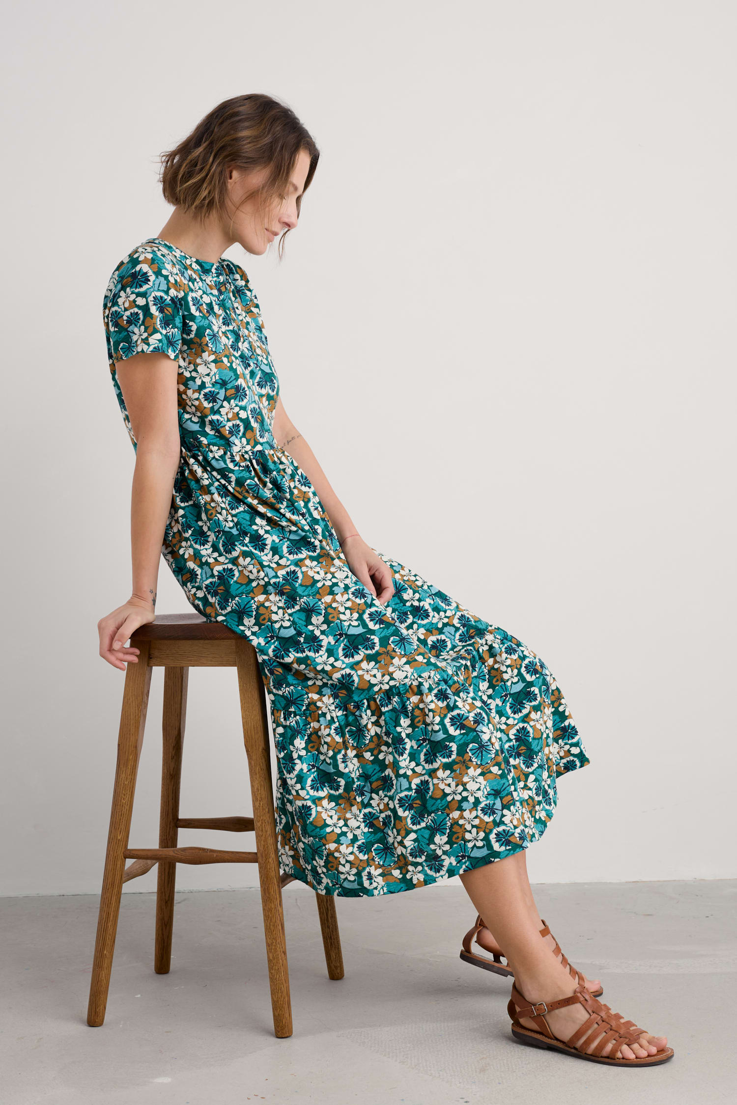 Rainette Above-Ankle Dress in GOTS-Certified Organic Cotton Jersey