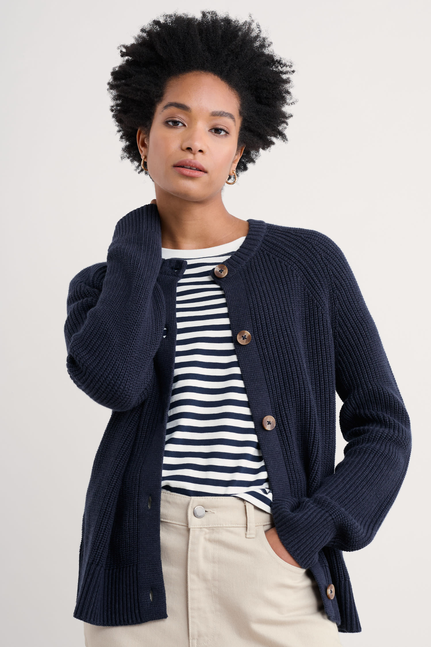 Potters Meadow Organic Cotton Knitted Cardigan
