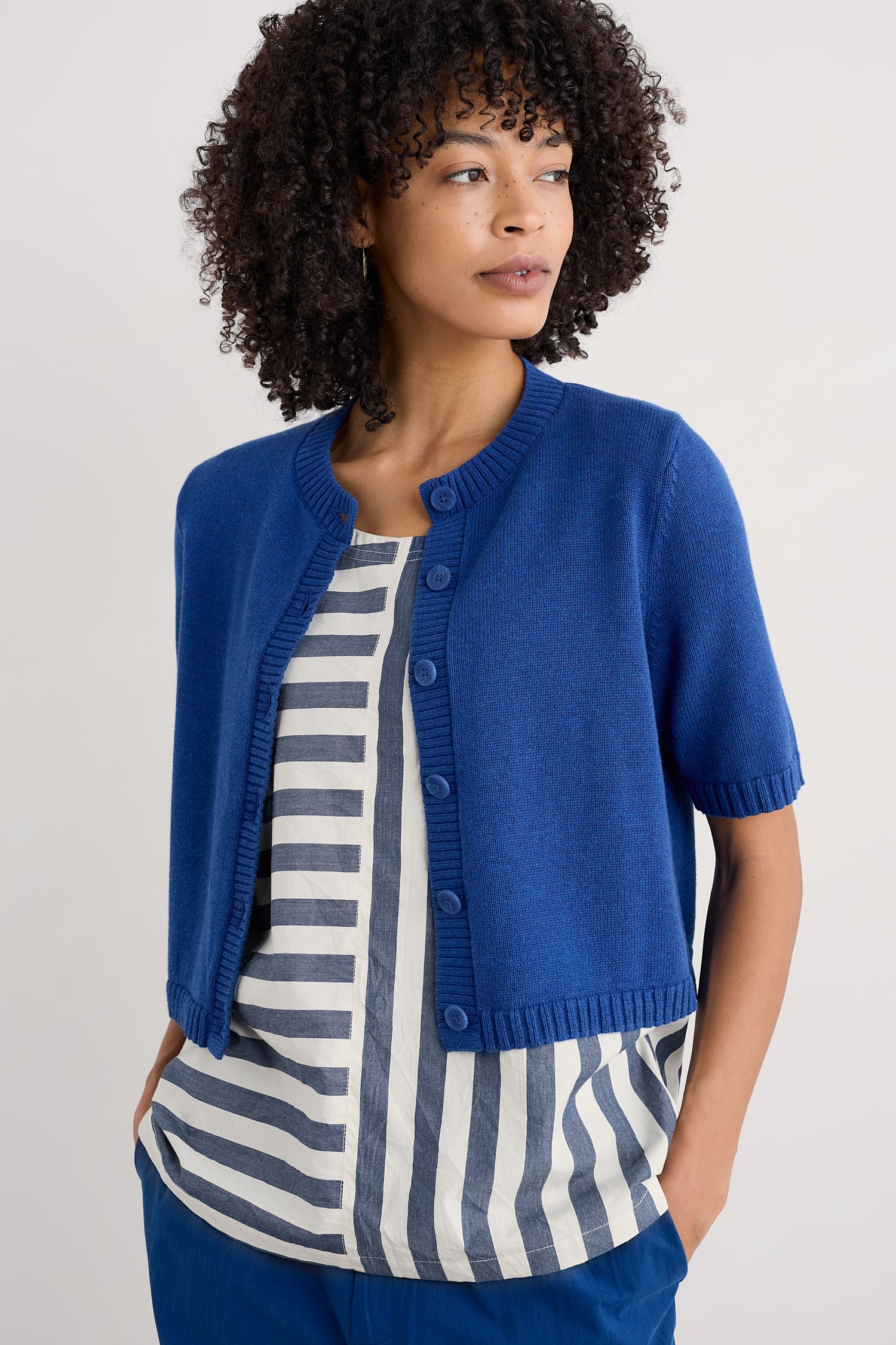 Gillan Creek Organic Cotton Short-Sleeve Cardigan