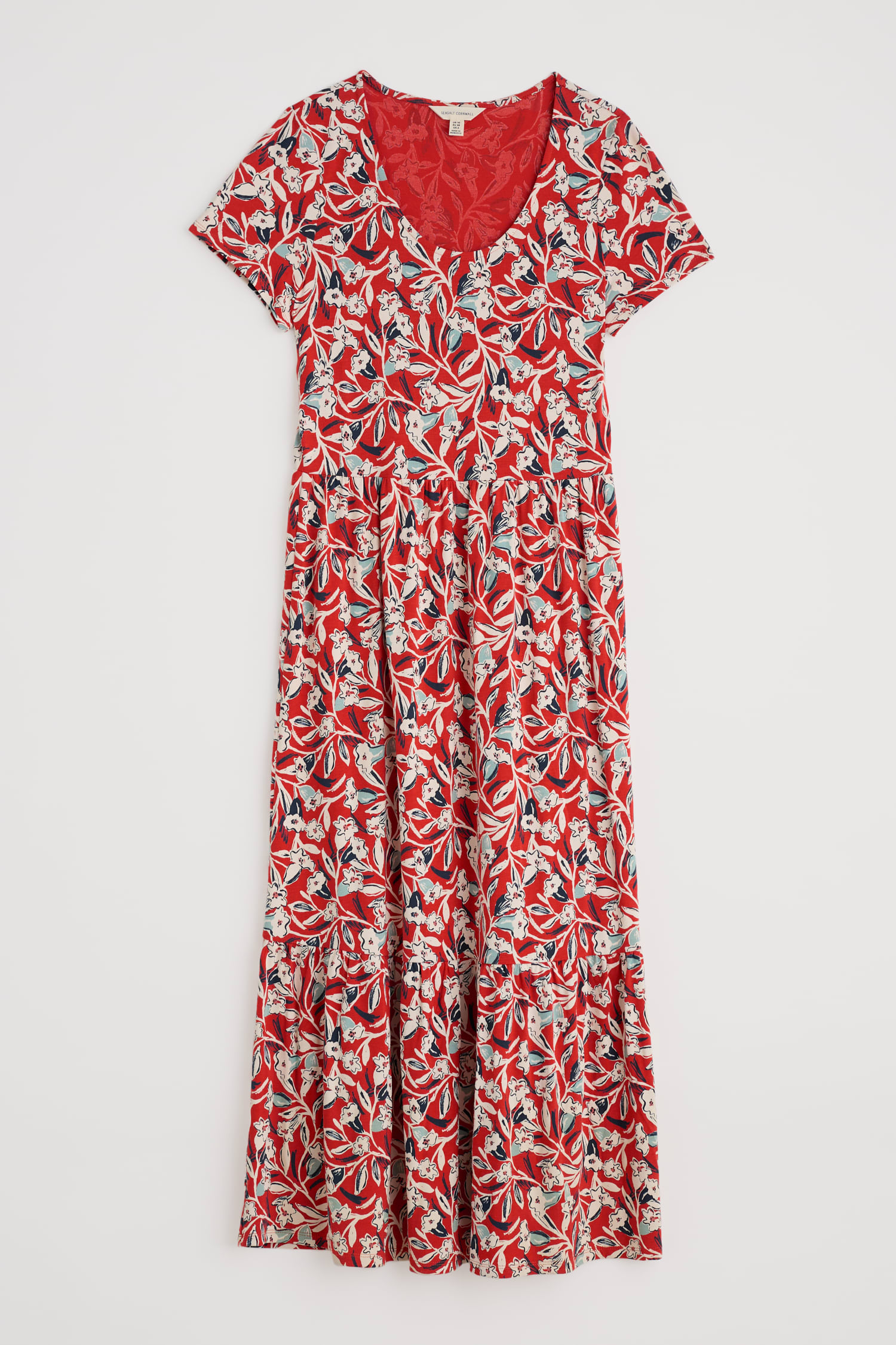 Tor View Short Sleeve Tiered Jersey Dress