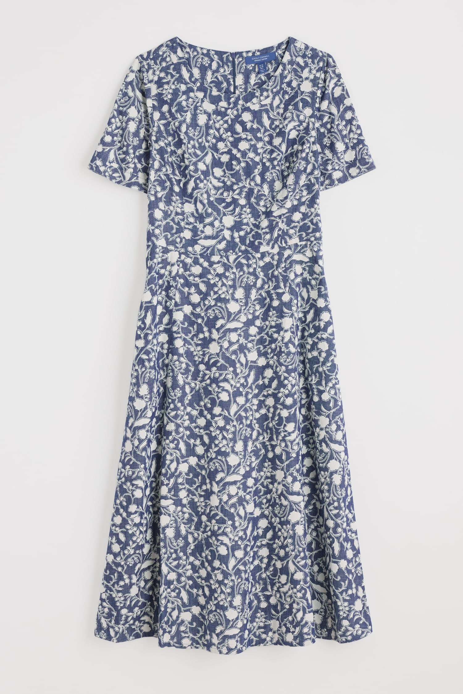 Fox Path Printed Chambray Dress