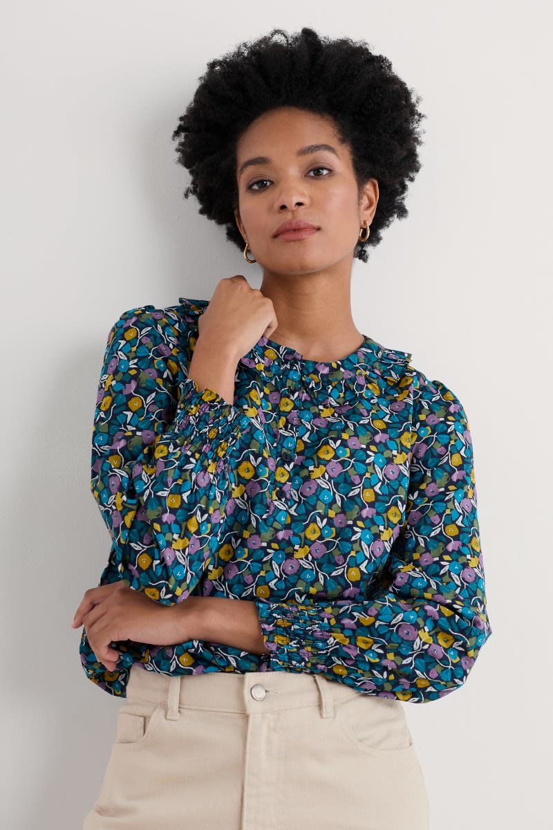 Last Leaf Printed Top in GOTS-Certified Organic Cotton