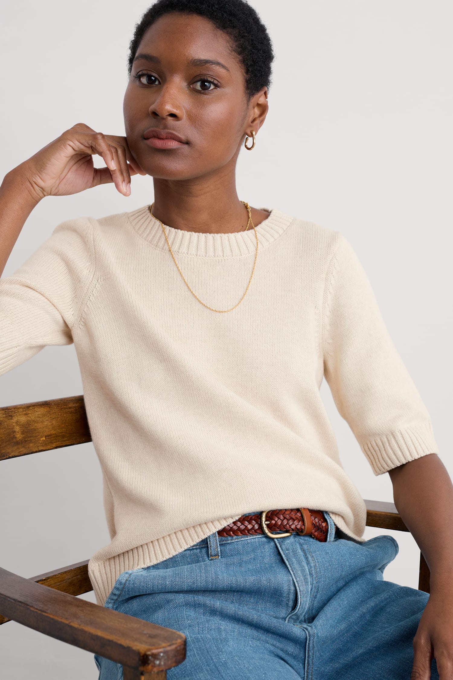 Studio Organic Cotton Knitted Top