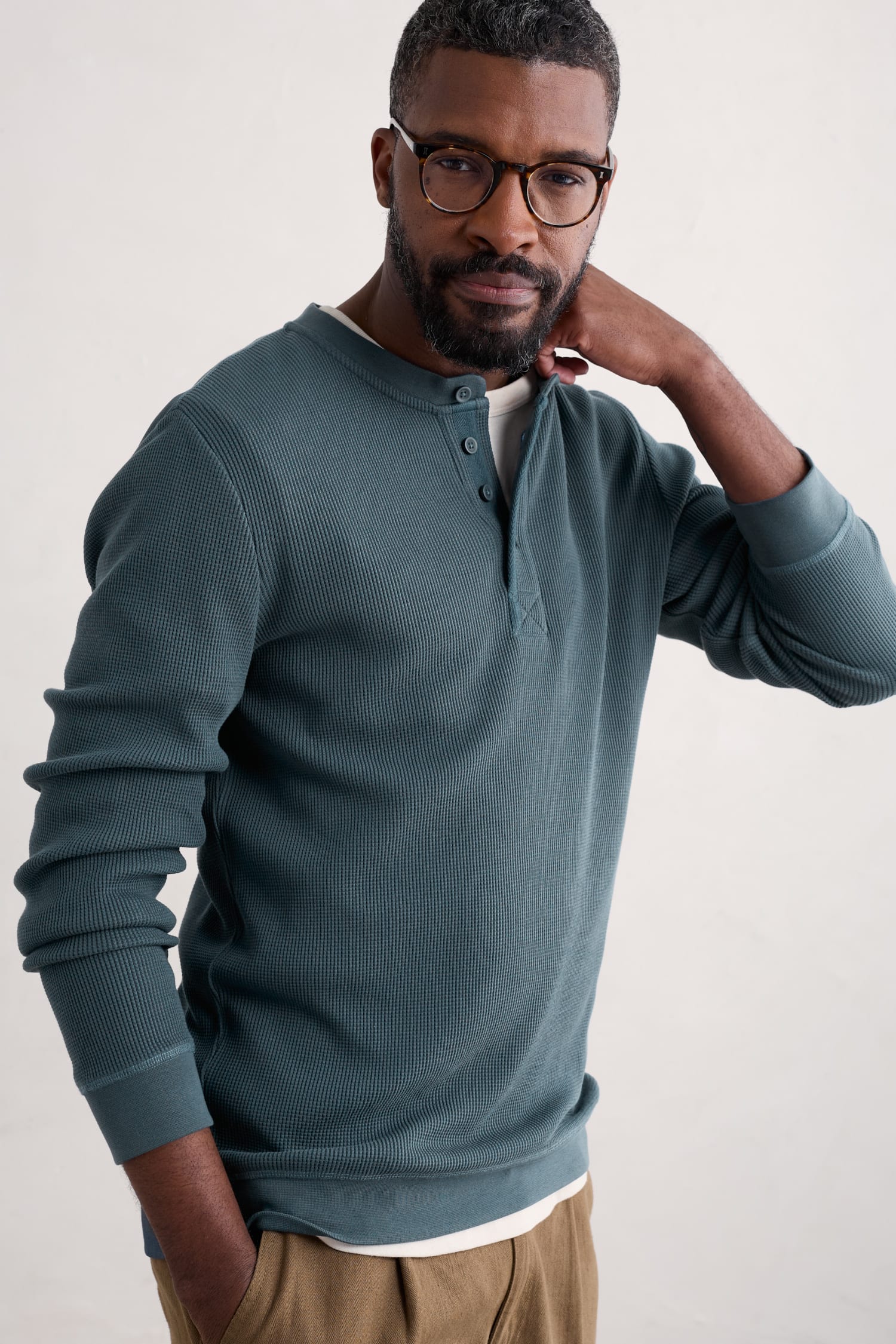 Men's Brigantine Henley Top in GOTS-Certified Organic Cotton