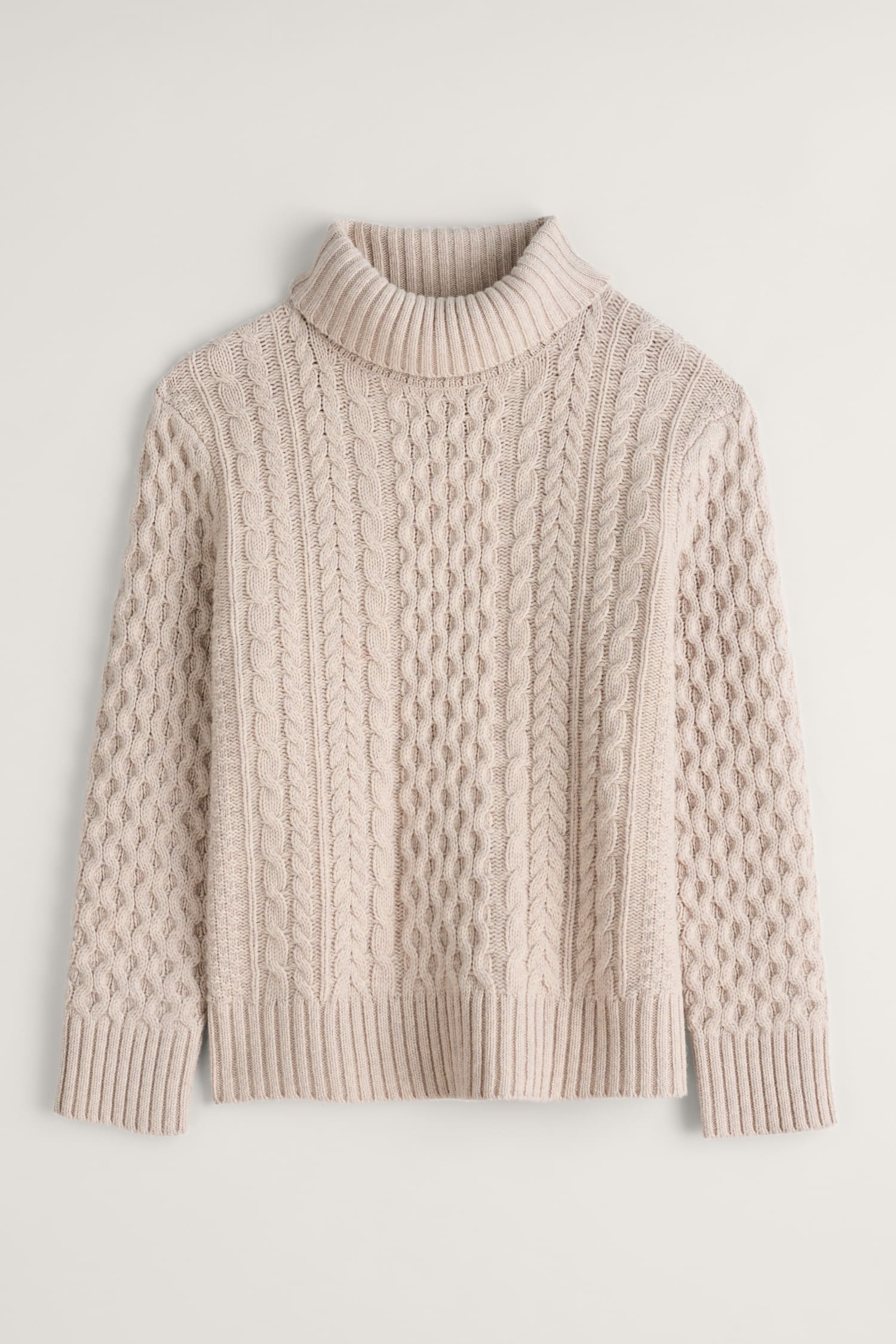 Pine Forest Cable Knit Merino Jumper