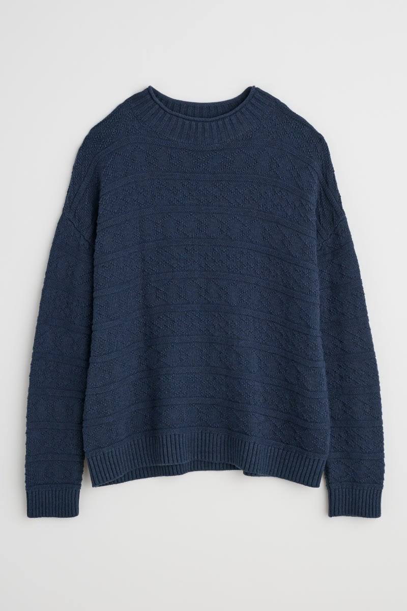 Penkestle Knitted Jumper Contains Recycled Cotton